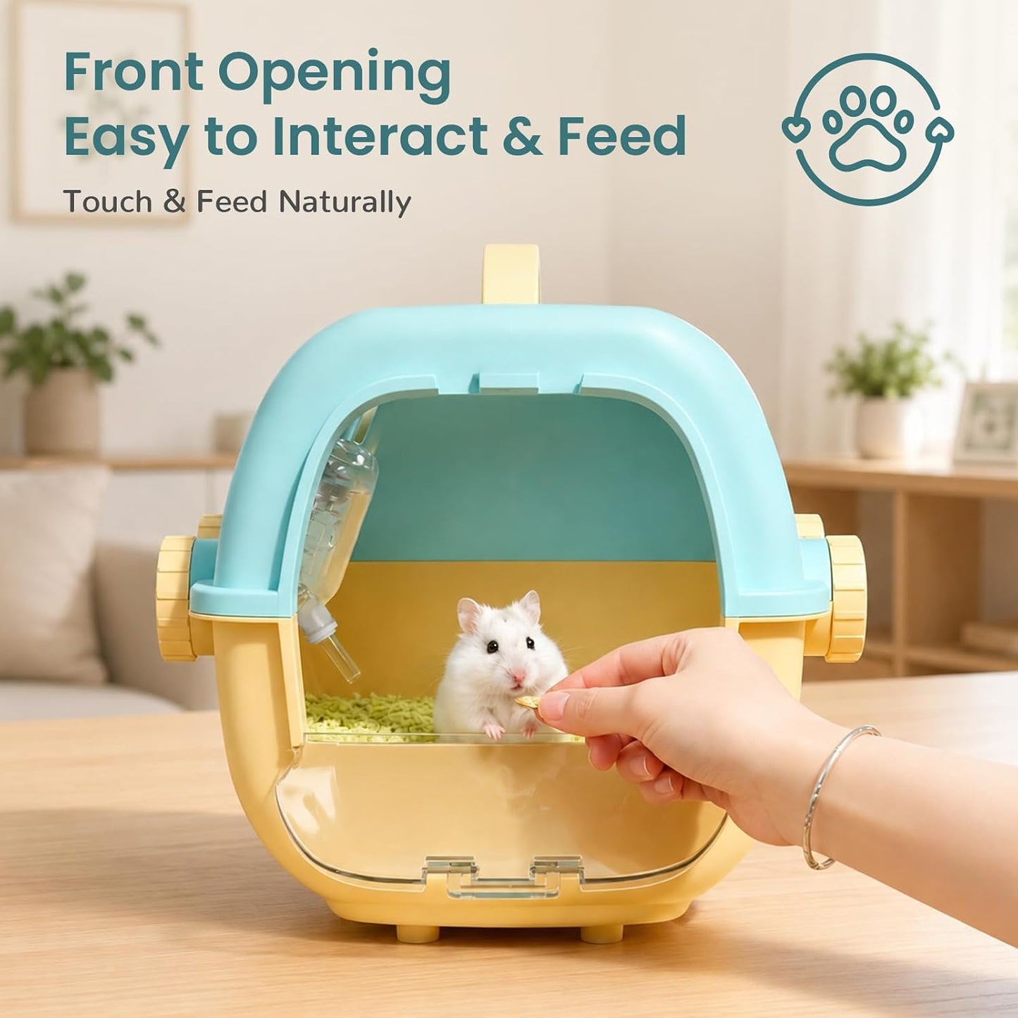 Tragbare Hamster-Transportbox mit Wasserflasche