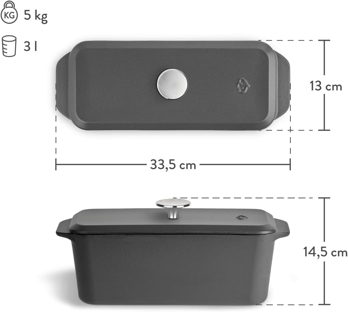 Kastenform mit Deckel, Guseisen Kastenform Grau
