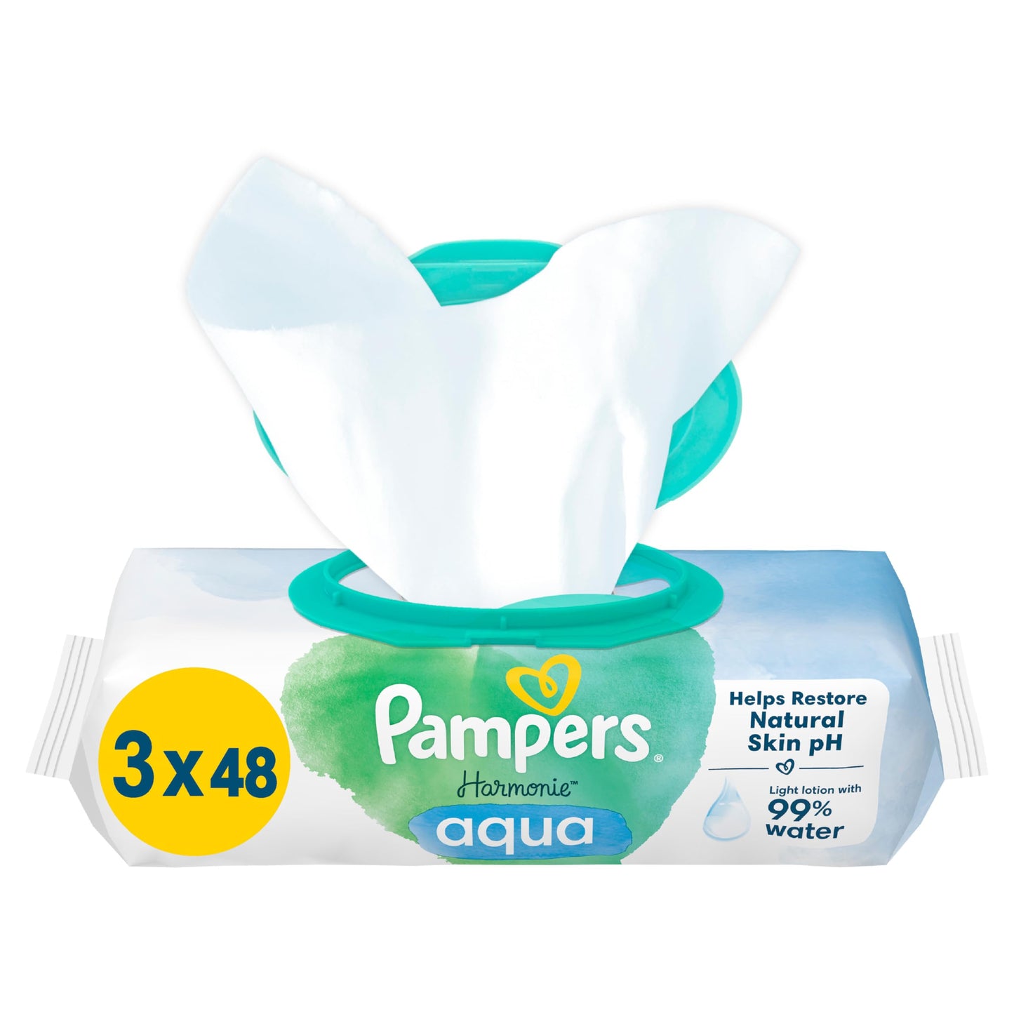 Baby Feuchttücher Harmonie Aqua, Aqua 144 stück (1er Pack)