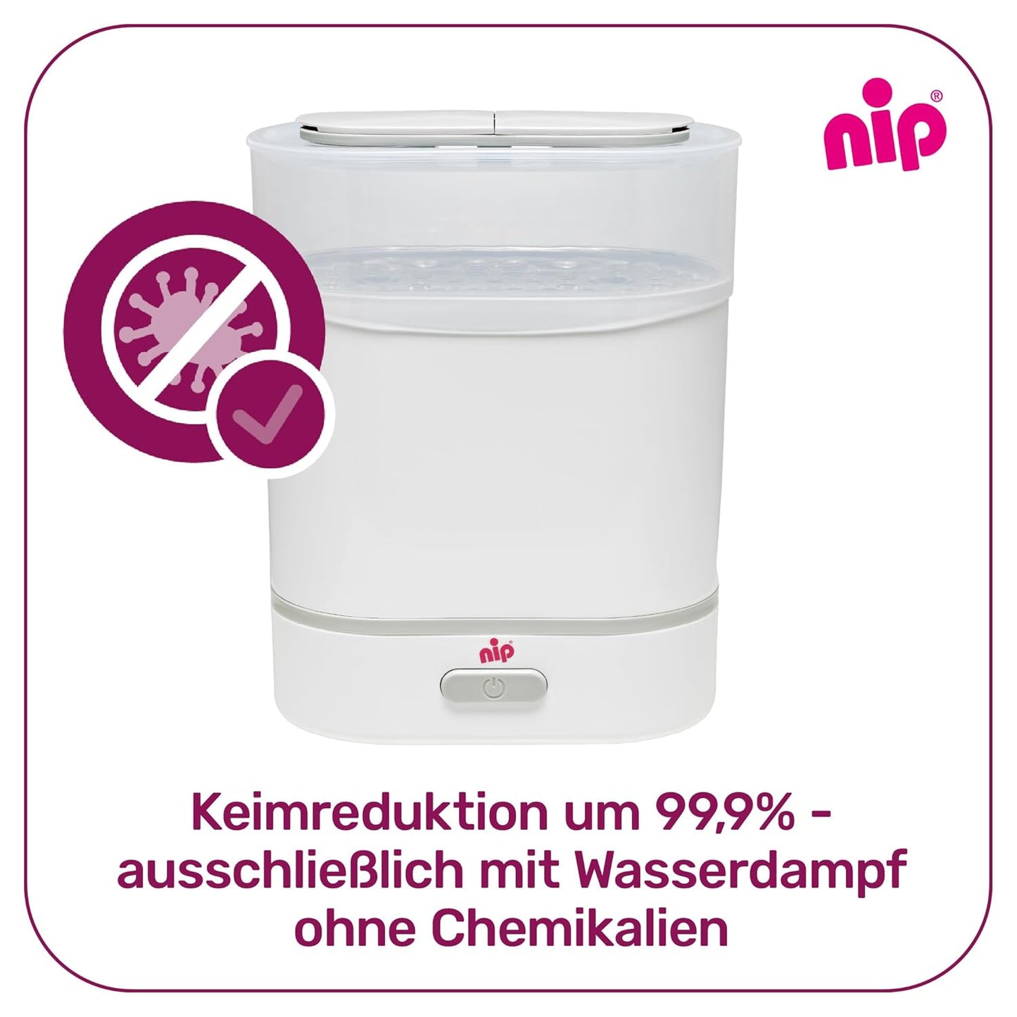 Babyflaschen-Sterilisator für 6 Flaschen und Zubehör