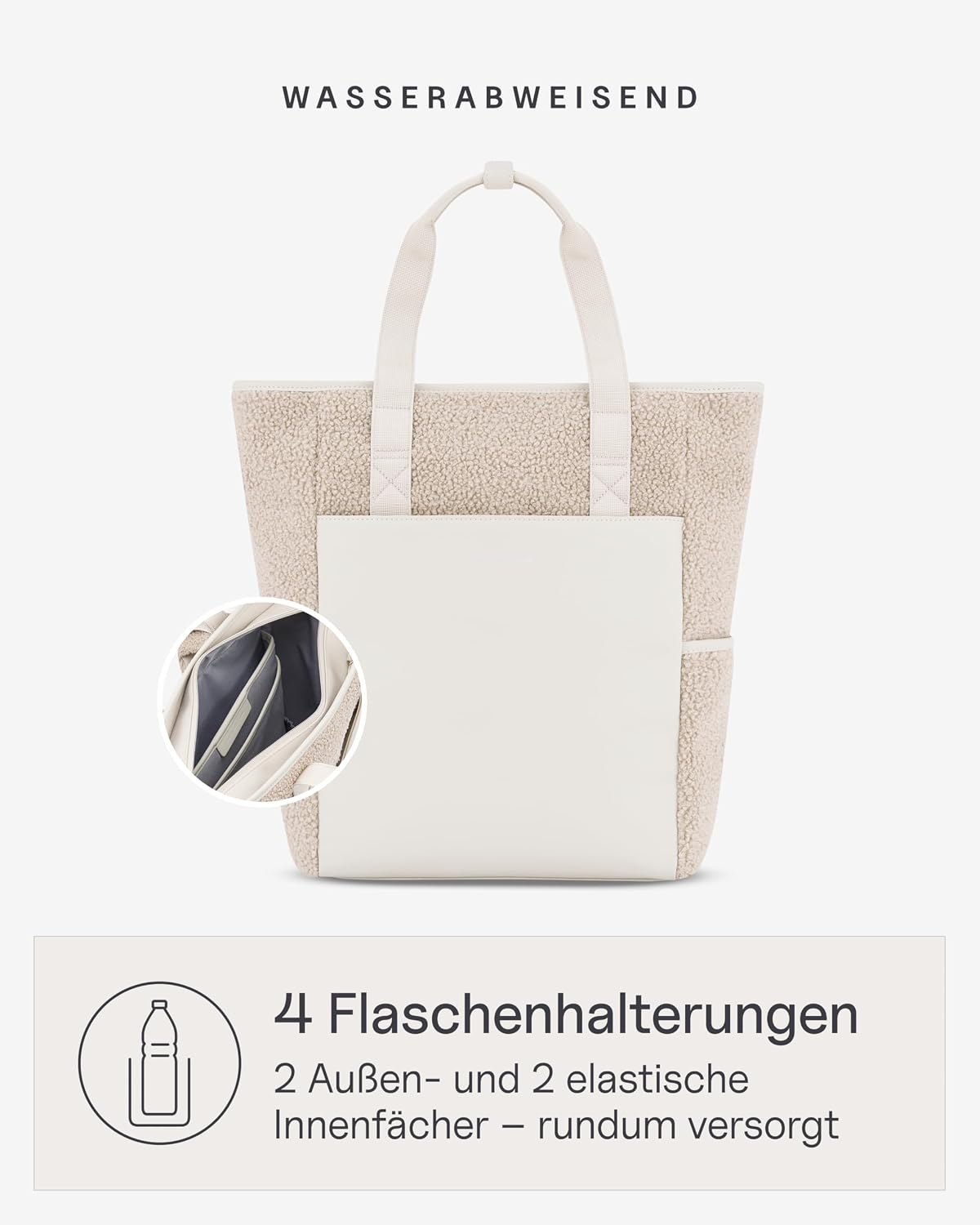 2in1 Wickeltasche Set, Sandstone Fleece 18 L