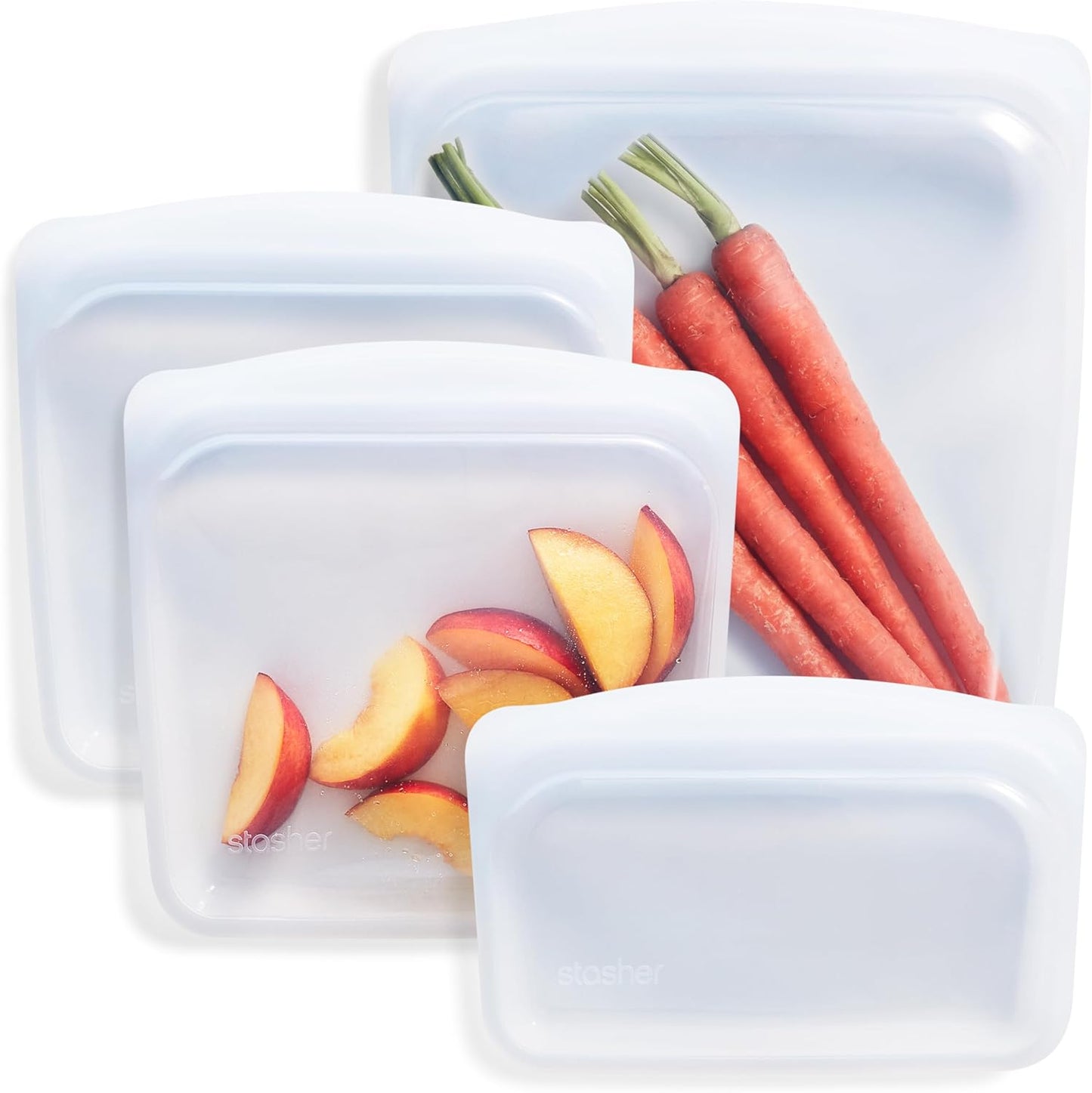 Silikon Mehrzweckbehälter-Set (4 Stück), Clear Bundle