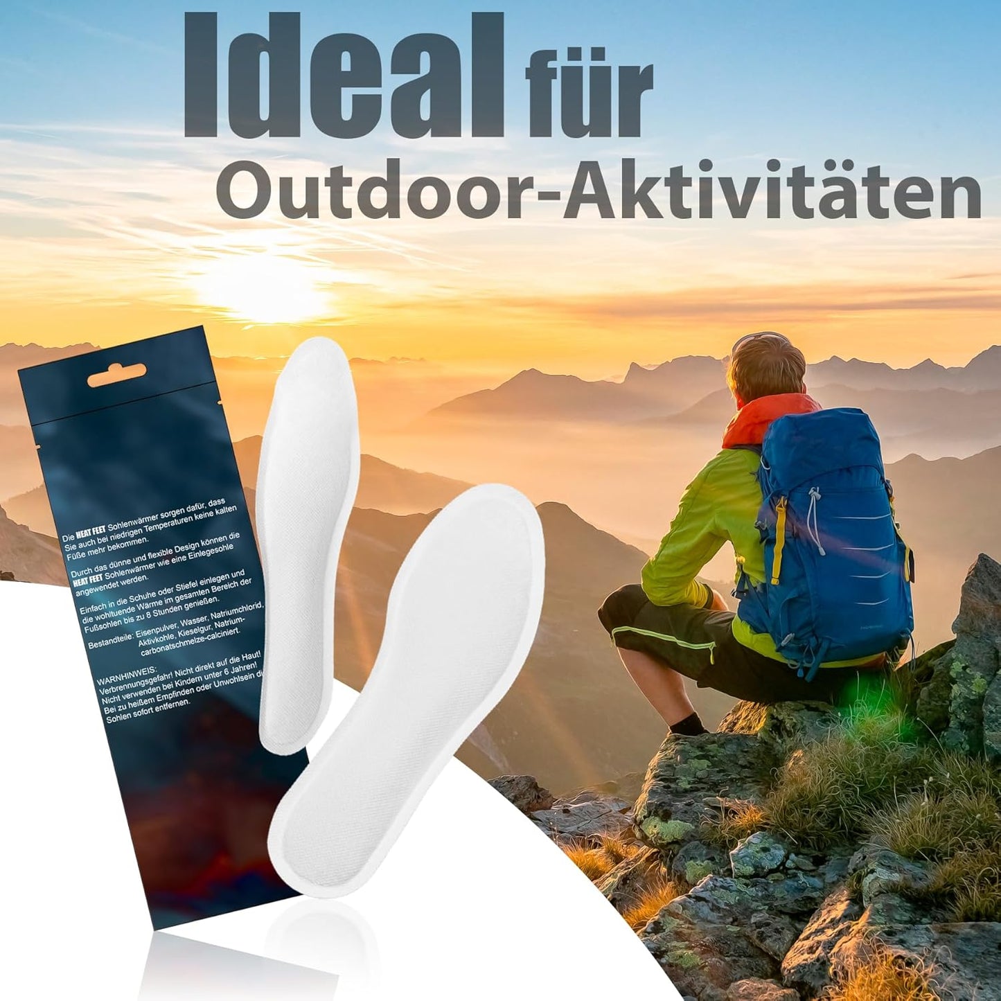 Fusswärmer Sohlenwärmer, 5 Paar, S (36-38) 5 Paar