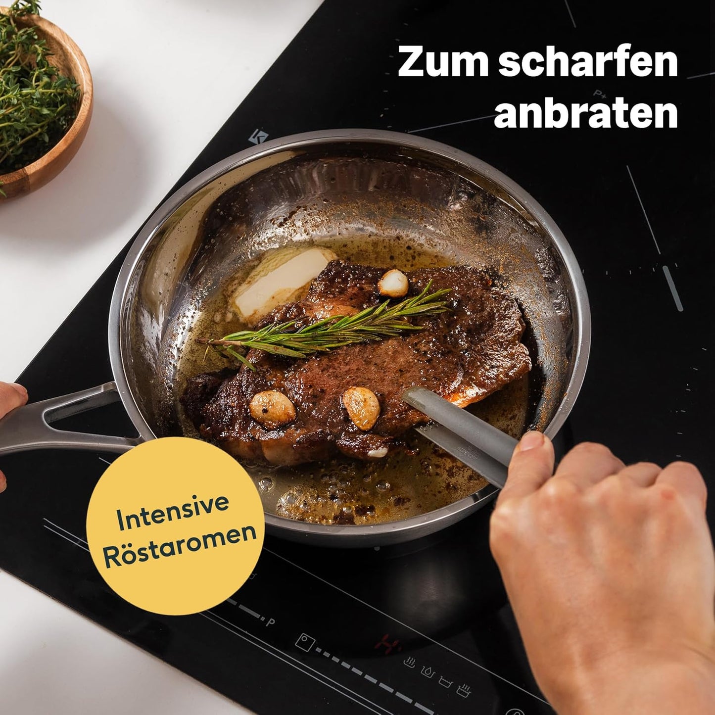Profi Bratpfanne unbeschichtet, Unbeschichtet 20 cm