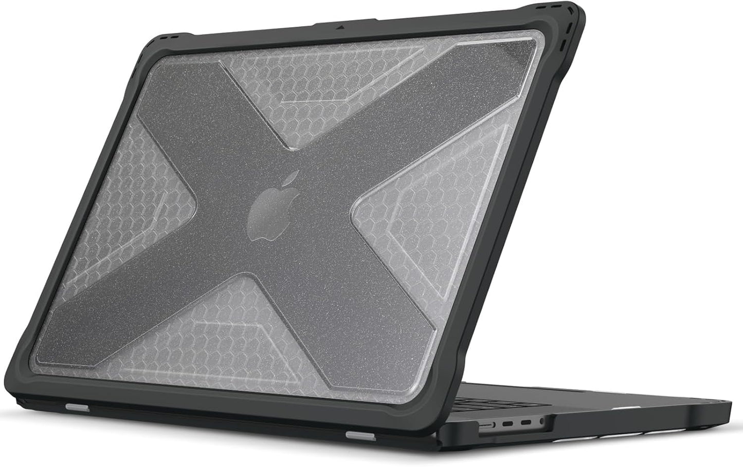 Rugged Hybrid Schutzhülle für MacBook Pro 14'', Transparent(Glitzer)