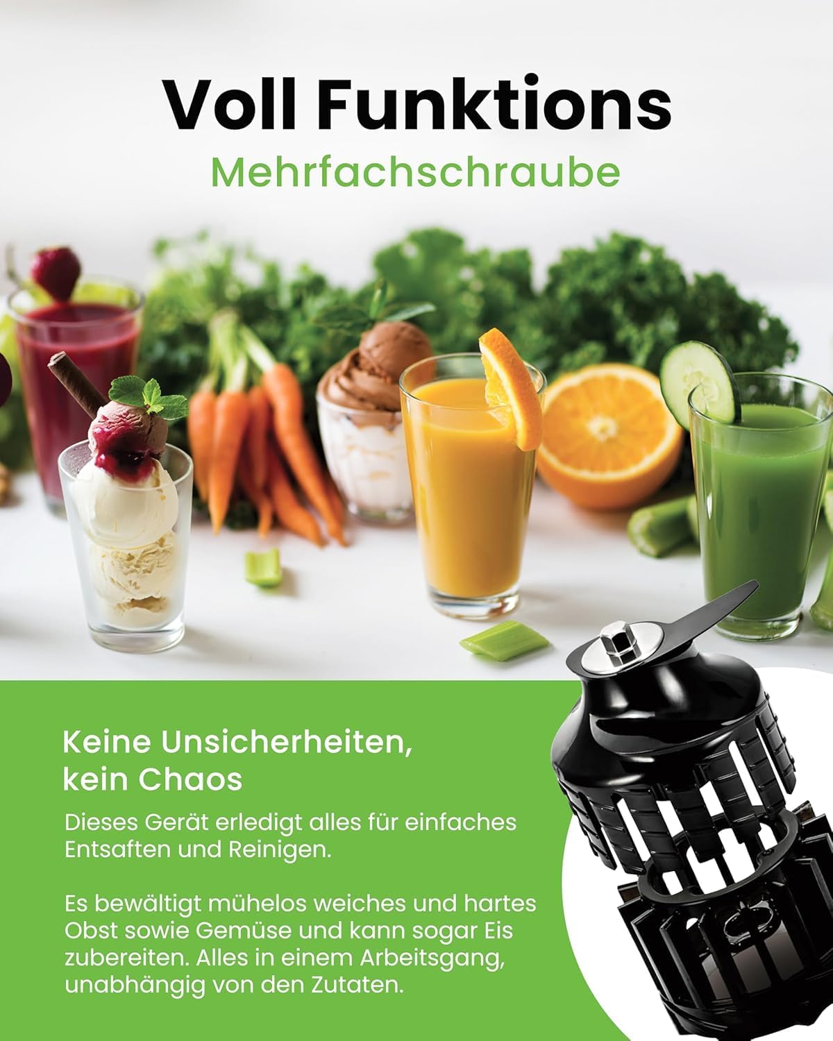 Slow Juicer - Easy Clean H400, Weiss