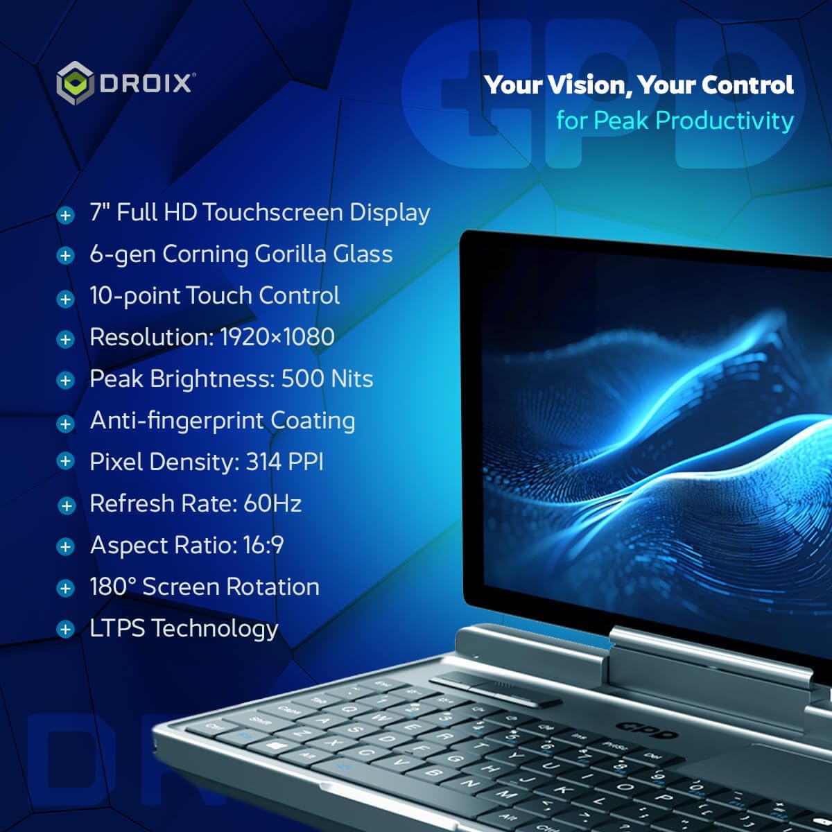 MicroPC 2 Mini-Laptop mit 7-Zoll-Display, N300 - 1TB