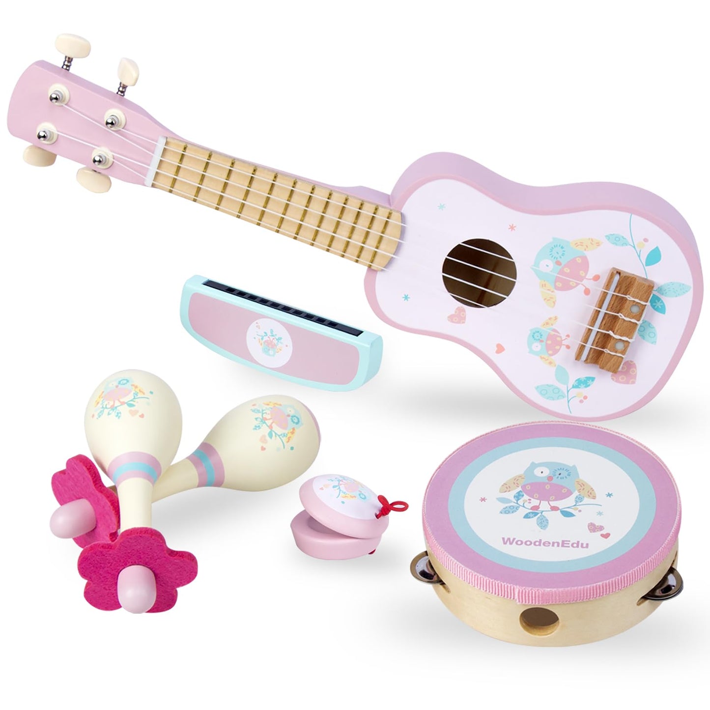 Musikinstrumente-Set für Kinder, Rosa