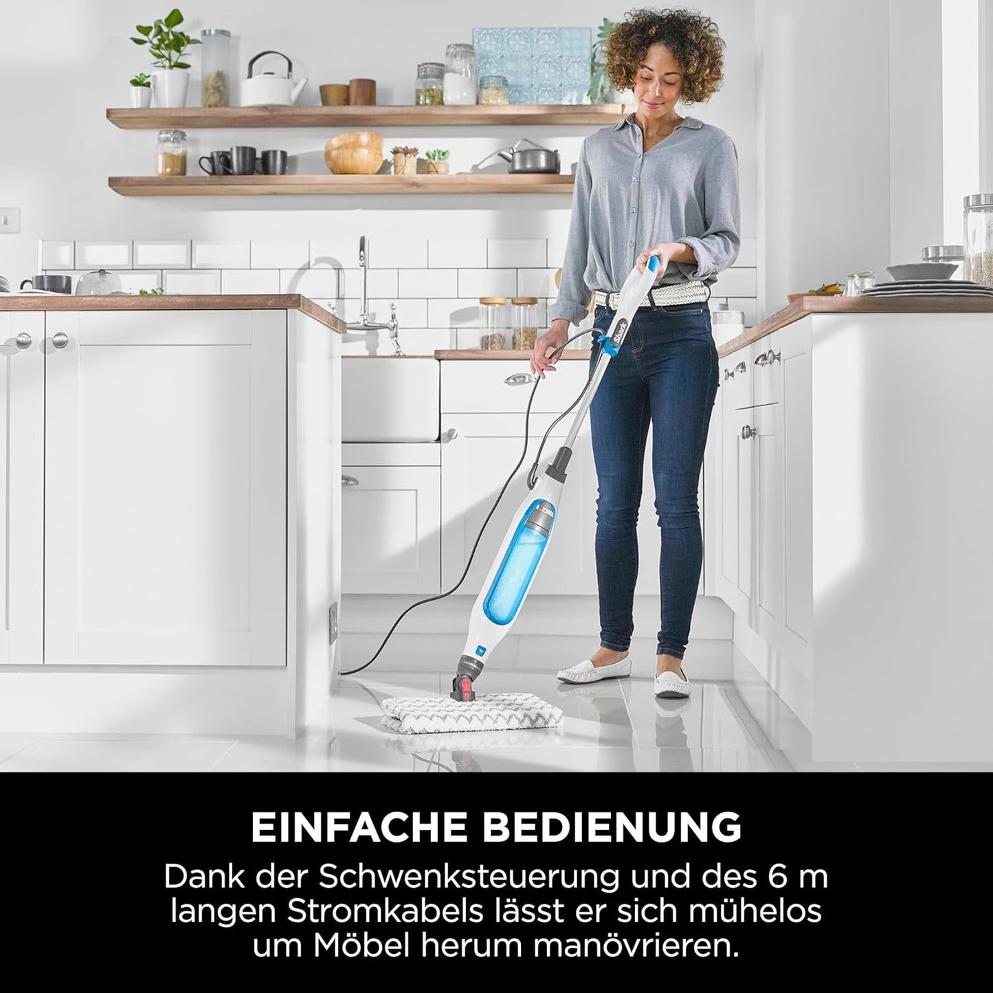 Klik n' Flip Dampfreiniger mit 2 waschbaren Reinigungspads, Klik n' Flip Manual