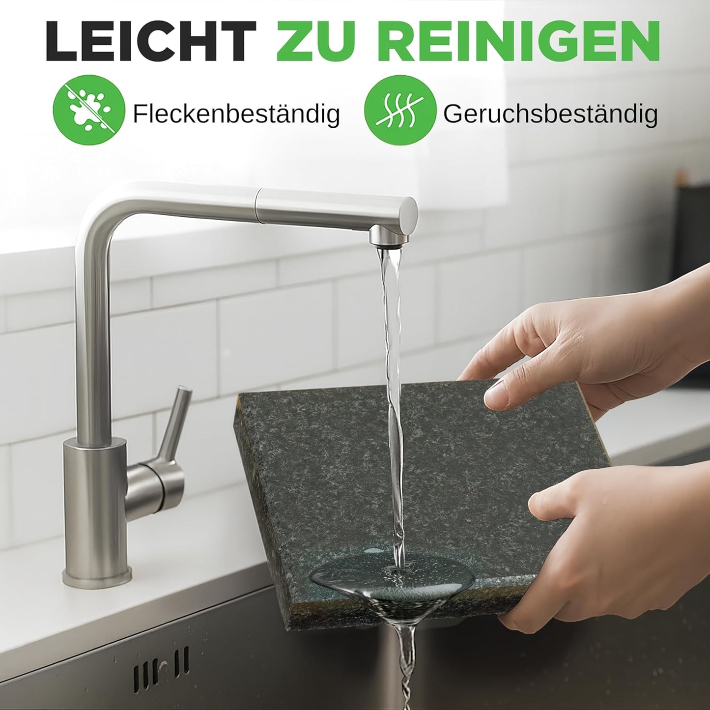Heisser Stein Tischgrill-Set mit Bambus & Keramik, Quadrat