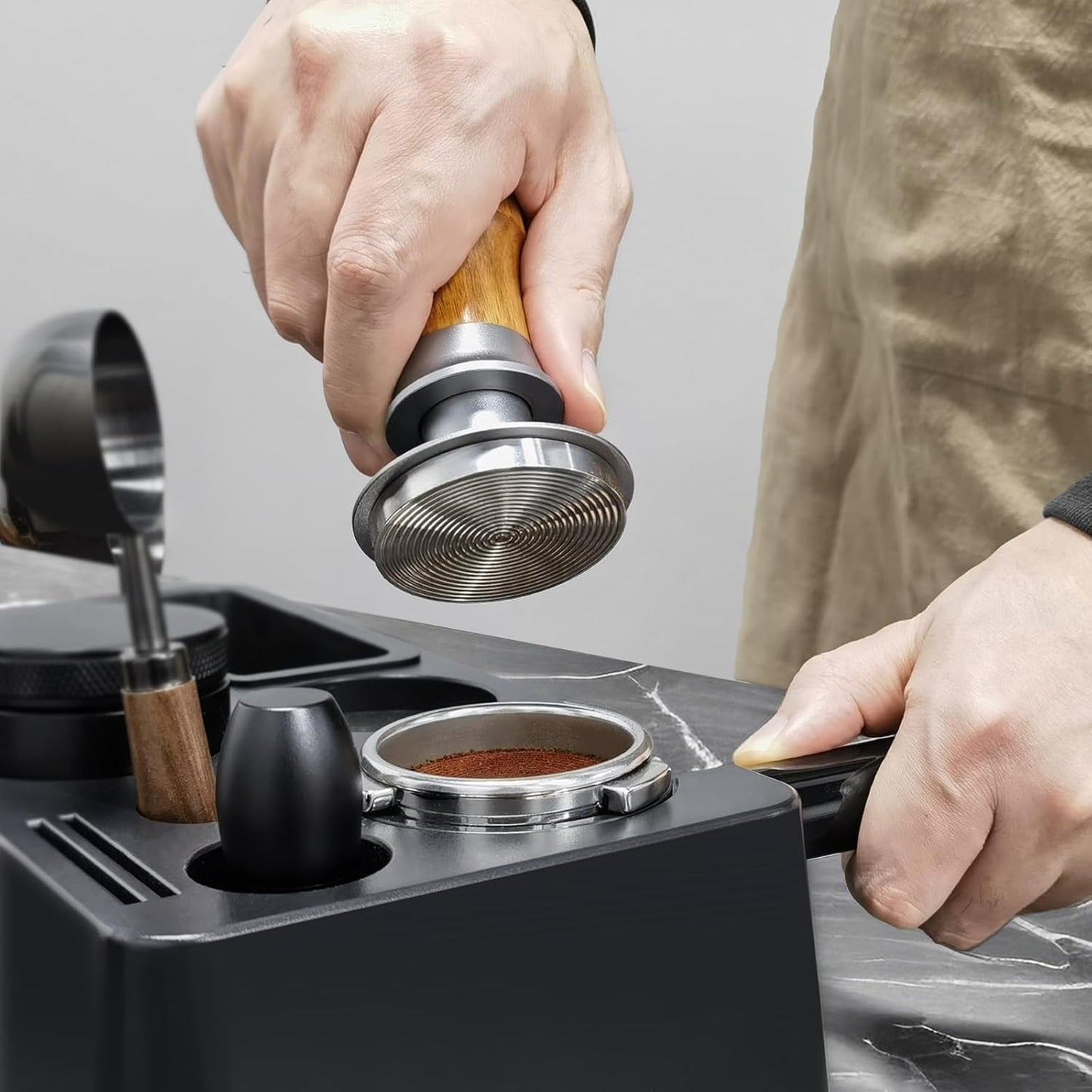 Kalibrierter Espresso-Tamper, Silber / 54mm