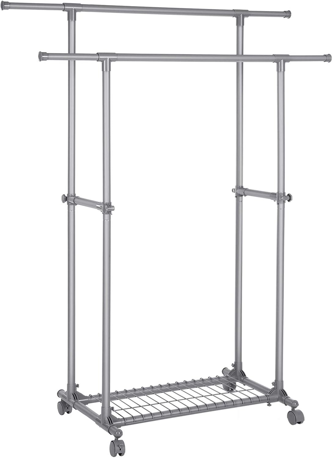 Ausziehbarer Kleiderständer auf Rollen (bis 70 kg)