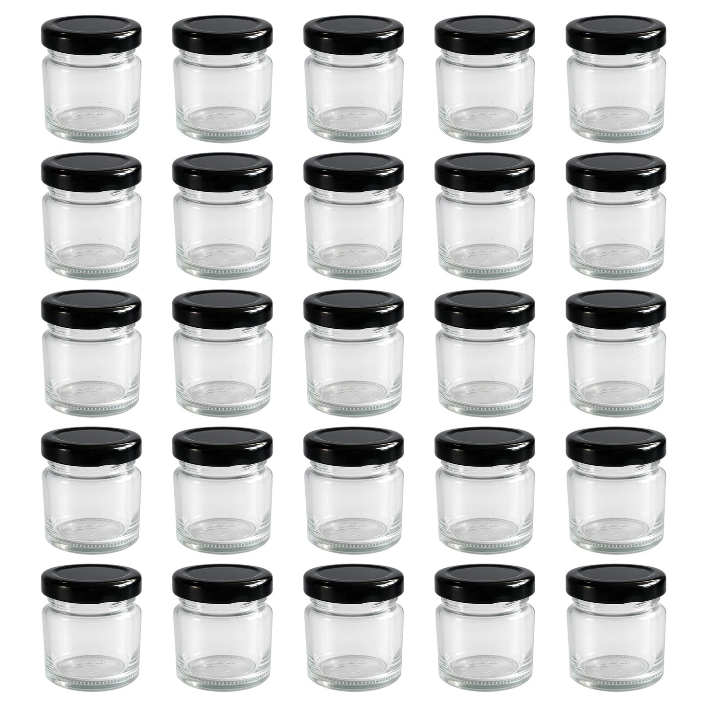 Mini Marmeladengläser mit Schraubdeckel (25 Stück, 50 ml), 50 ml 25