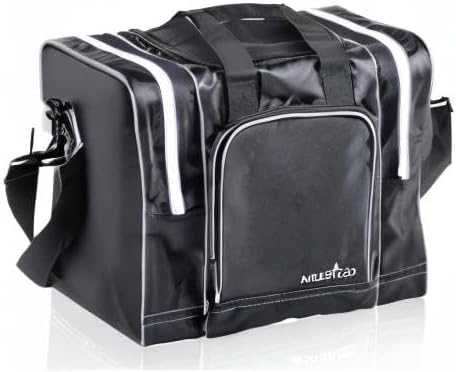 Bowlingtasche für Einzelkugel mit Schuhfach, Schwarz
