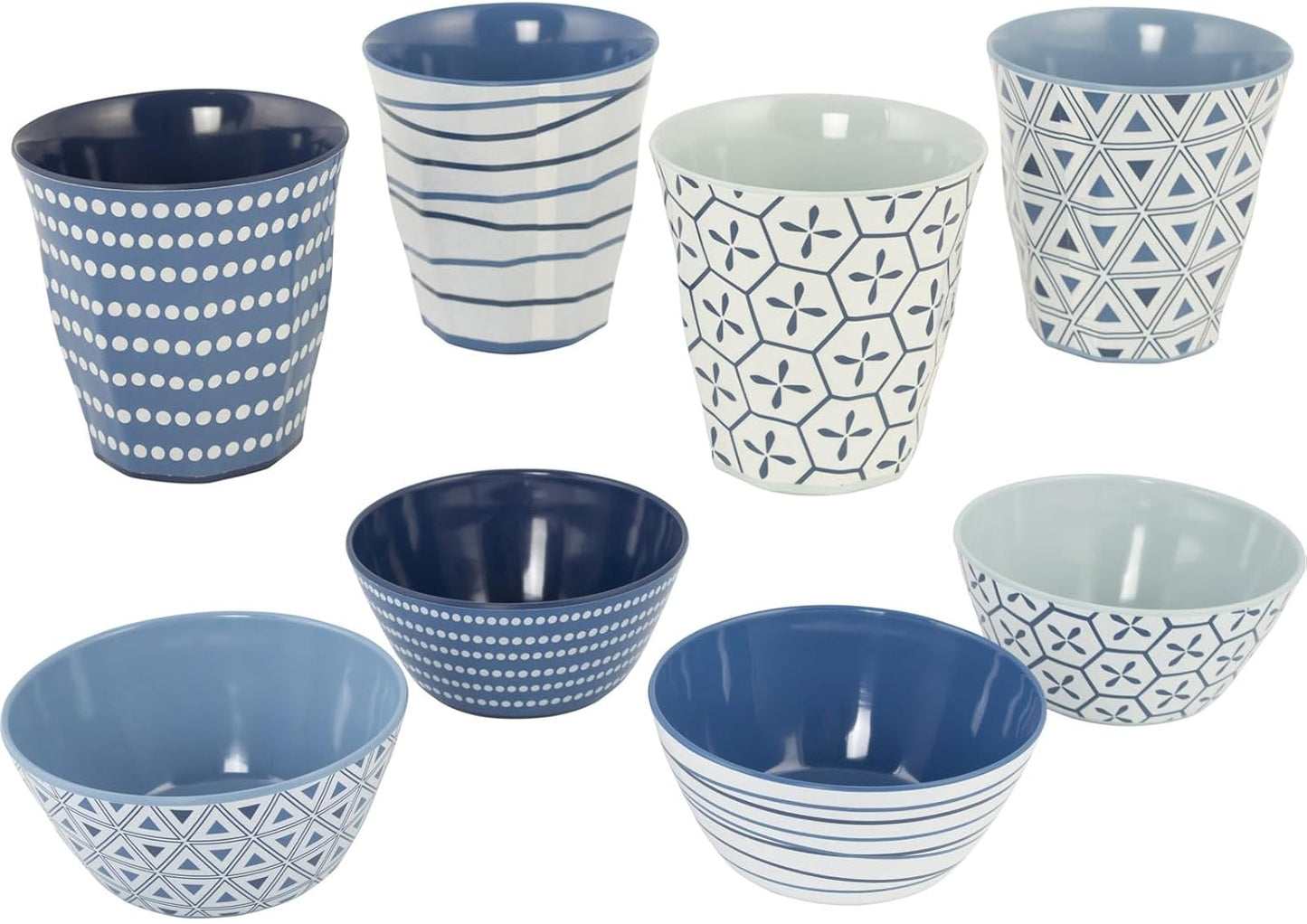 Mix&Match Campinggeschirr-Set für 4 Personen, Blau