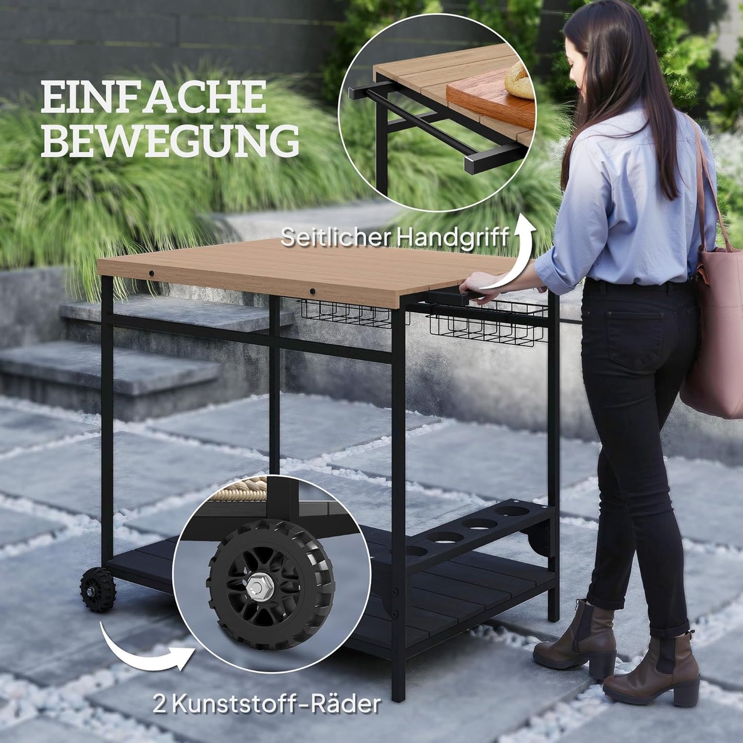 Servierwagen für Garten und Balkon