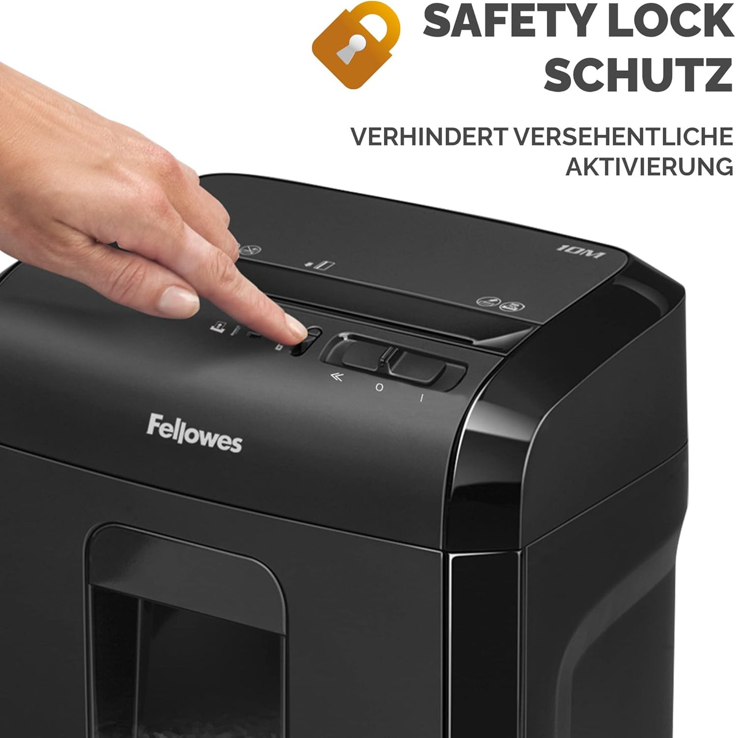 Aktenvernichter Powershred 10M, 10M – 10 Blatt – Mikro Cut – 19 Liter Papierkorb 19-Liter-Auffangbehälter