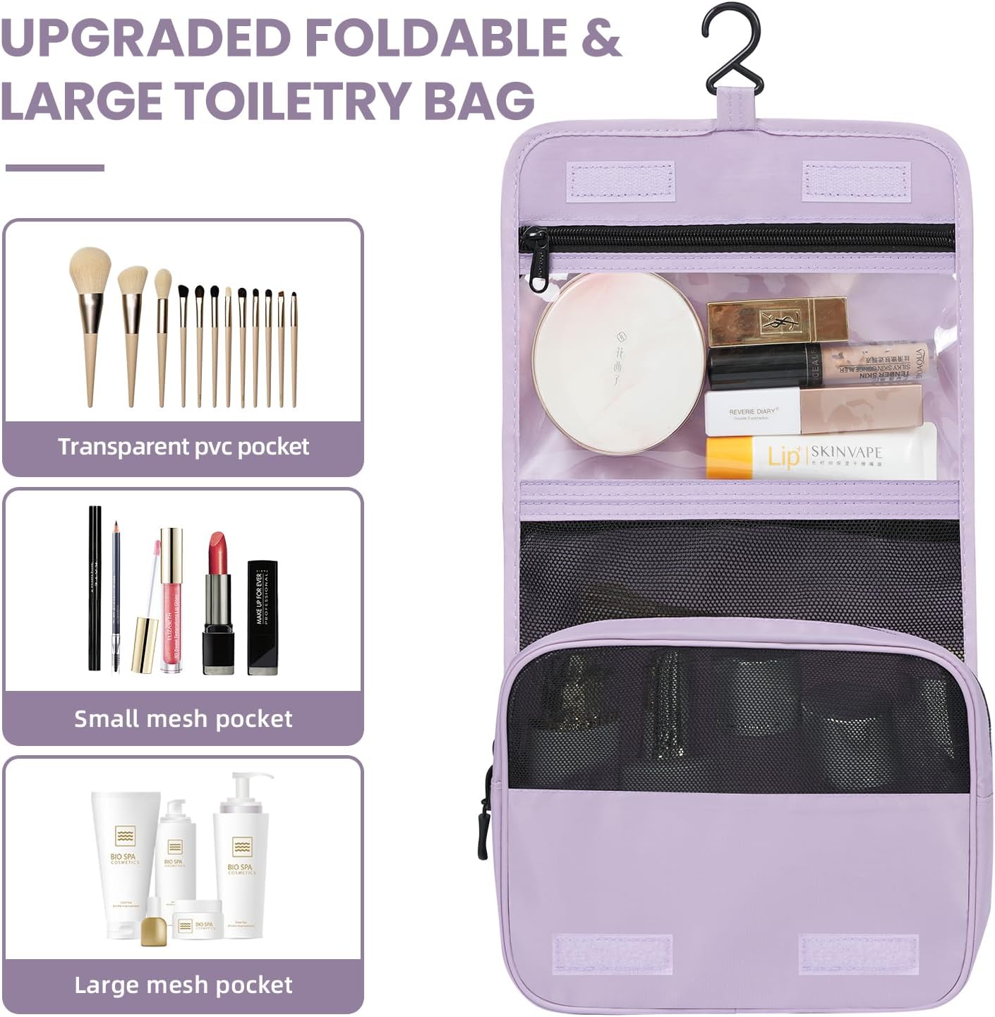 10-teiliges Kofferorganizer-Set, 10 Set, Lila