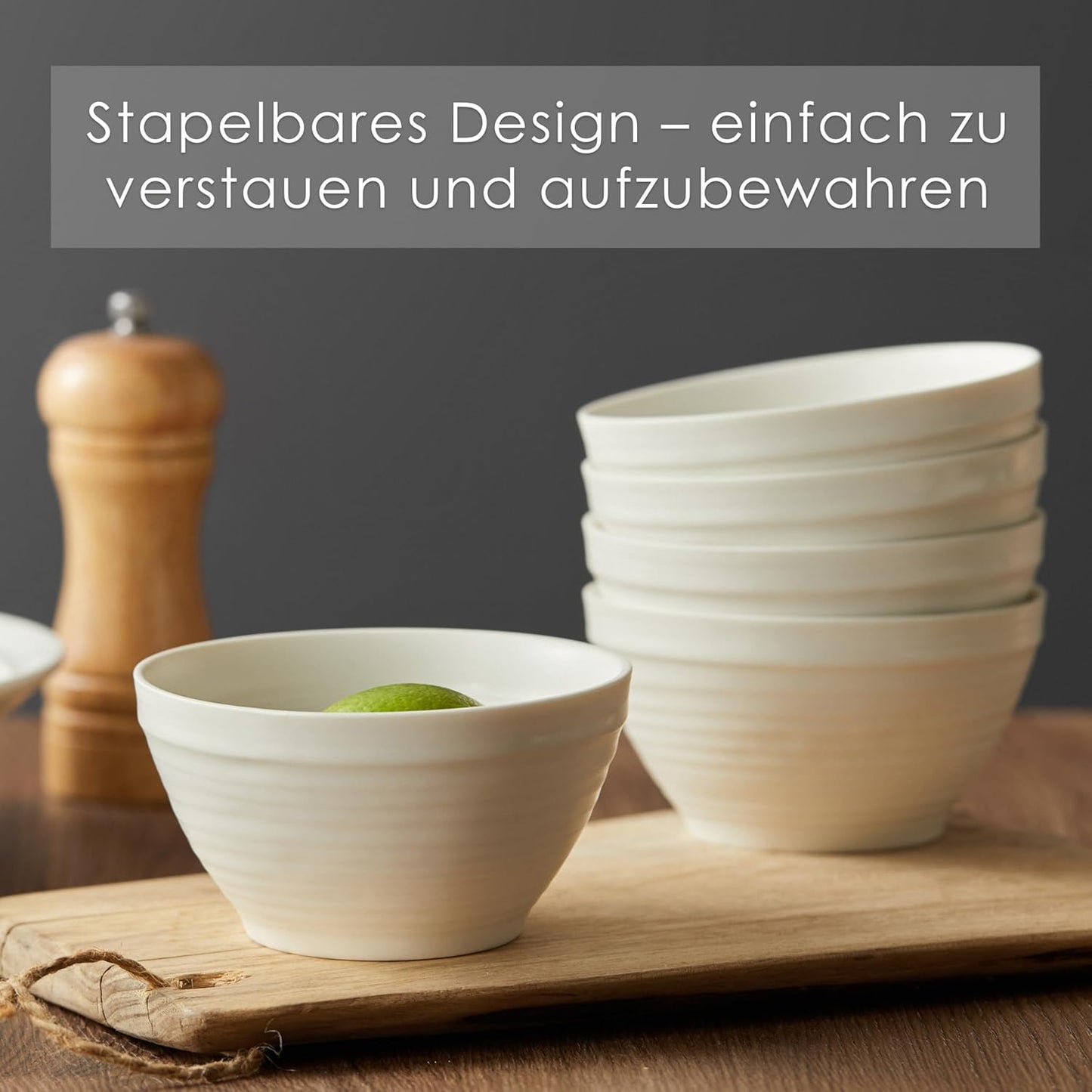 Müslischalen-Set, Cremeweiss 48er set
