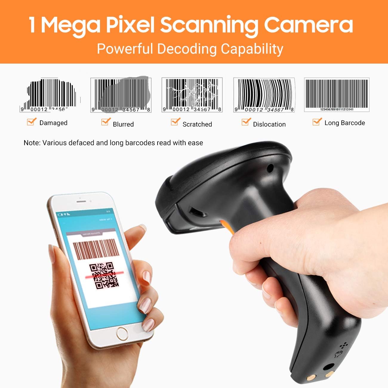 Pro Extreme Barcodescanner HW0007, Orange