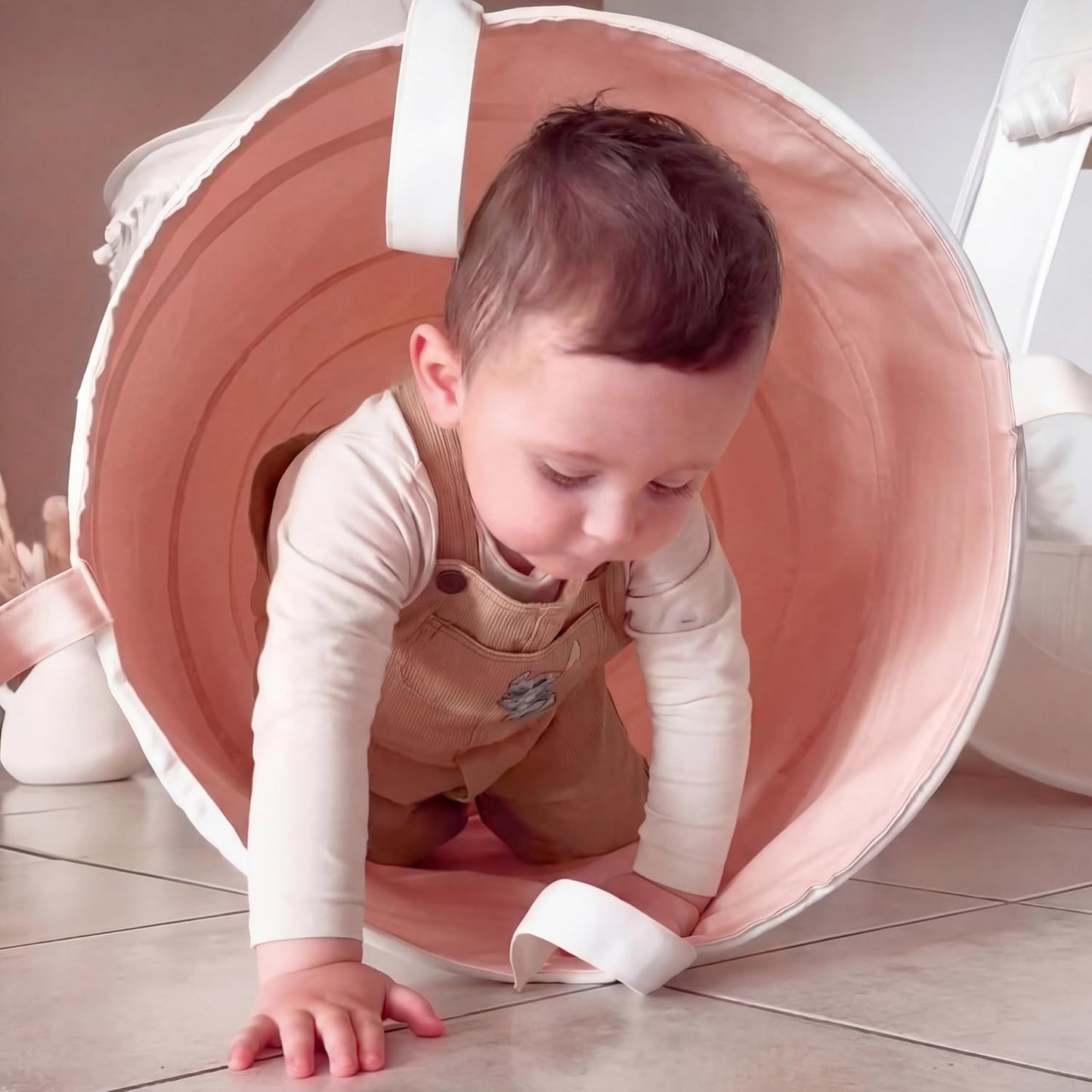 Pop-up Spieltunnel 180cm, Korallrosa