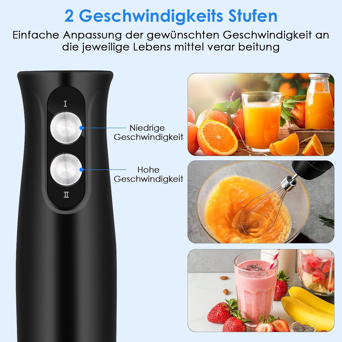 4-In-1 Stabmixer mit Zubehör