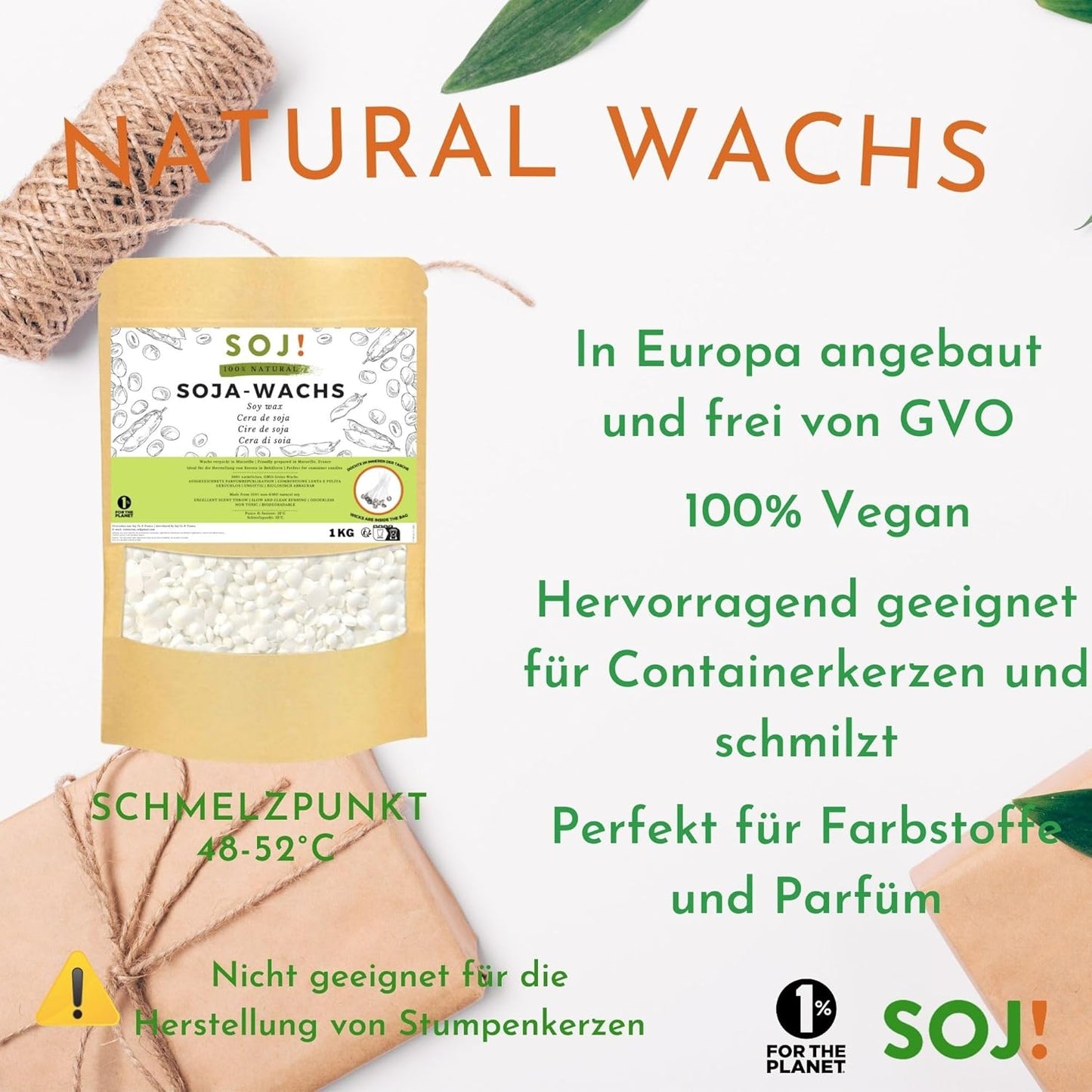 Sojawachs für Kerzen, 1KG