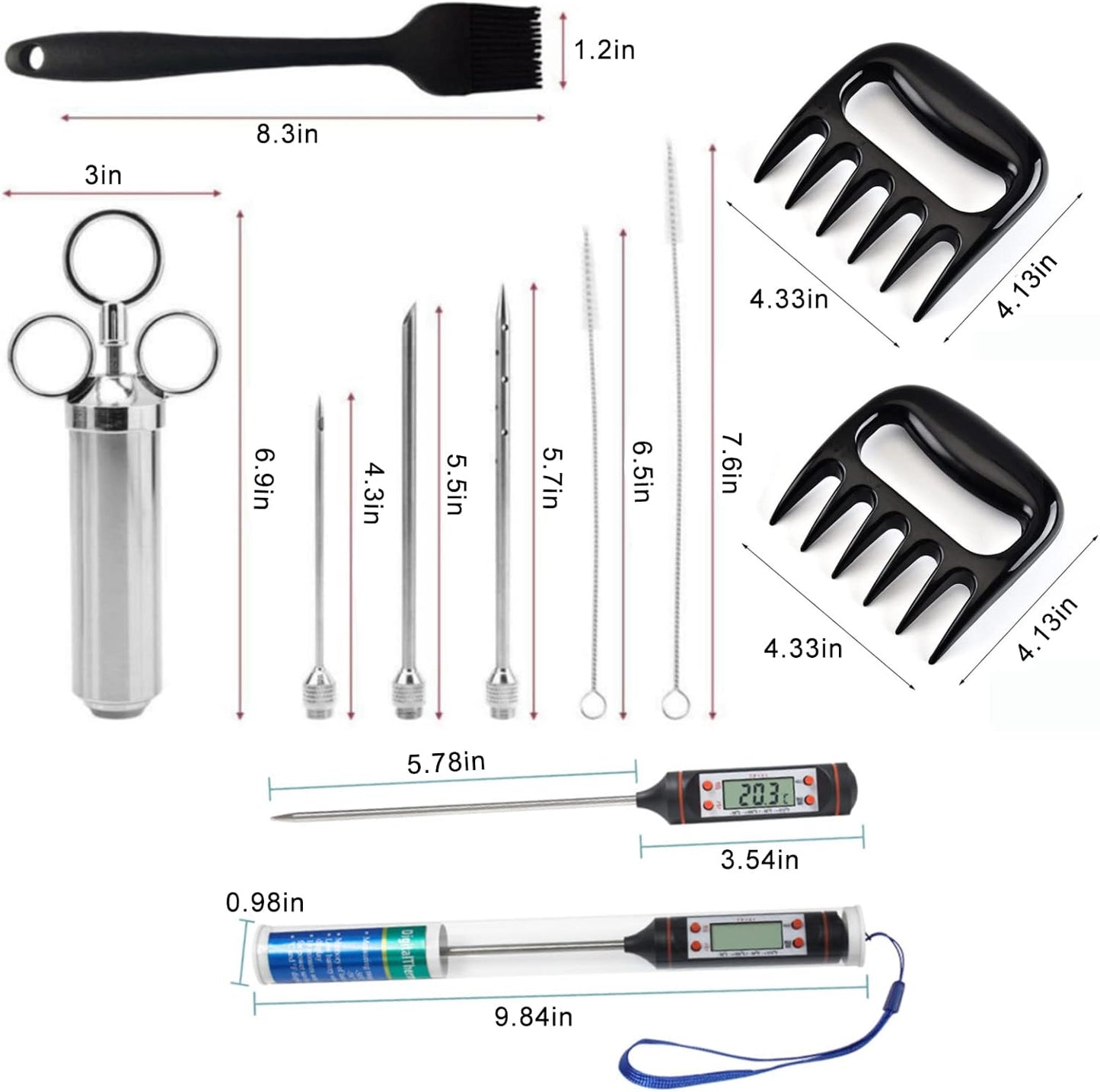 BBQ Bratenspritzen-Set