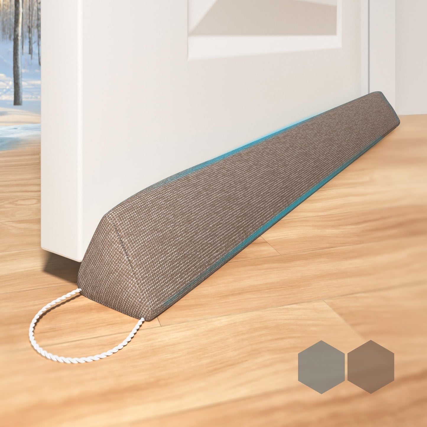 Zugluftstopper für Türen und Fenster, Braun