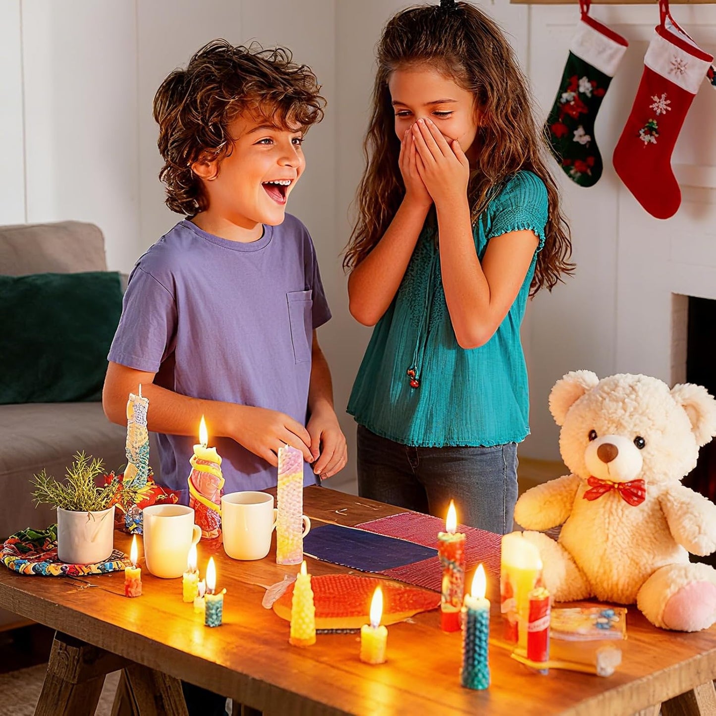Bienenwachs-Kerzen-Set für Kinder, 13