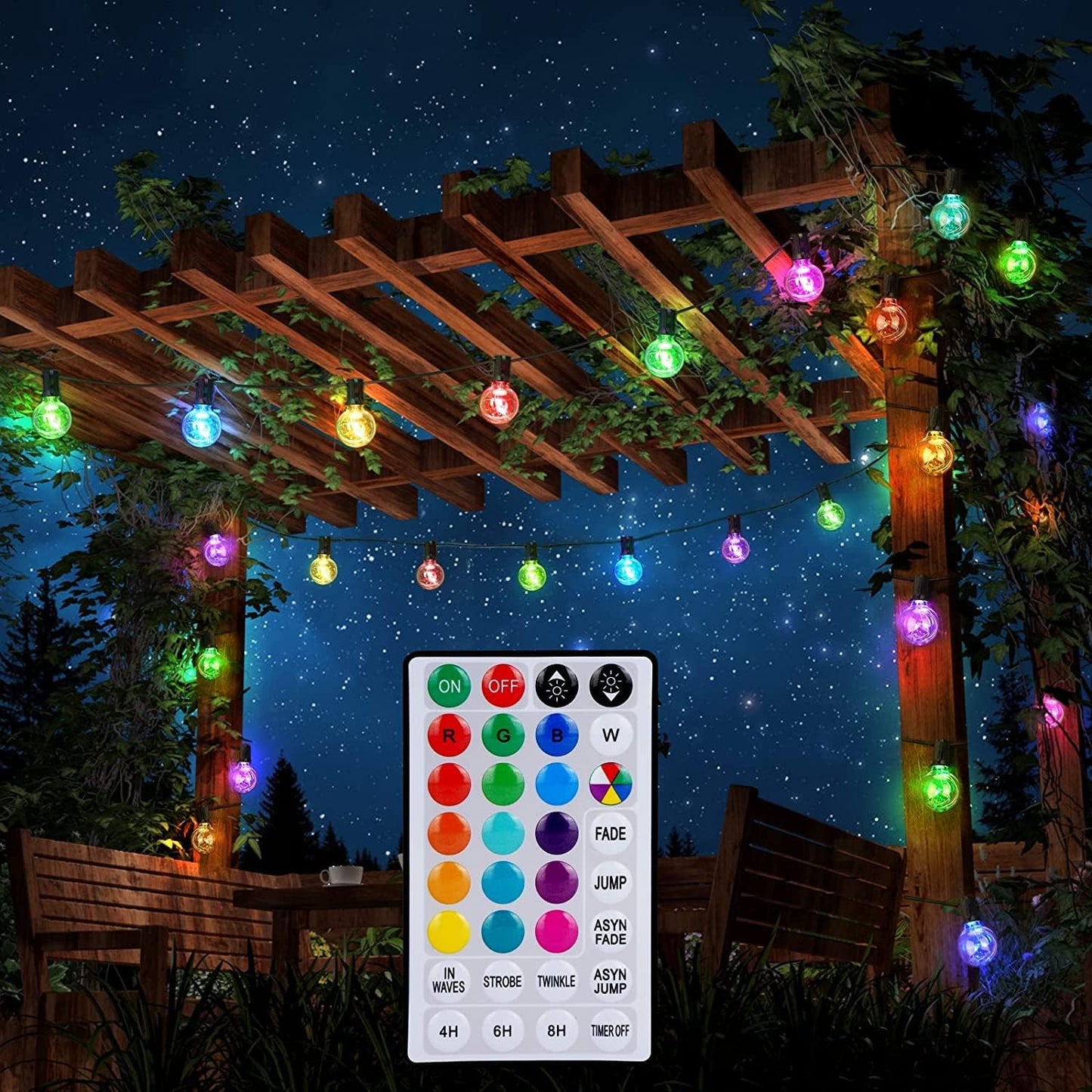 LED-Lichterkette, G40 9M 30LED|16 Farben