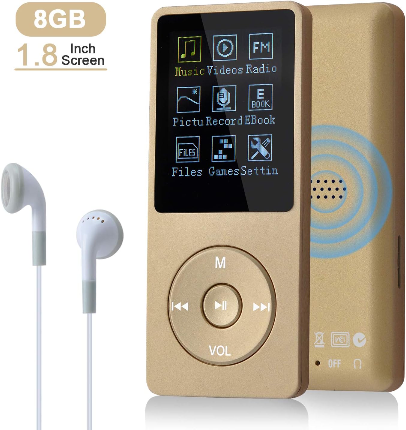Music Player, 8G, Gold