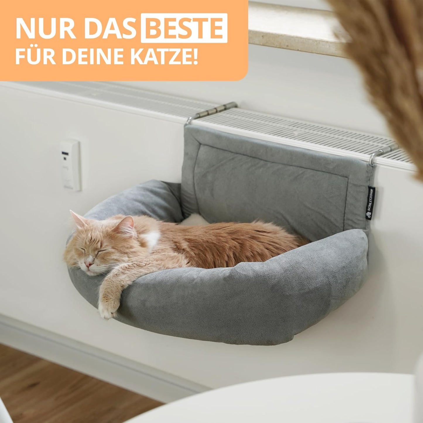 Heizungsliege für Katzen "Murphy", Grau
