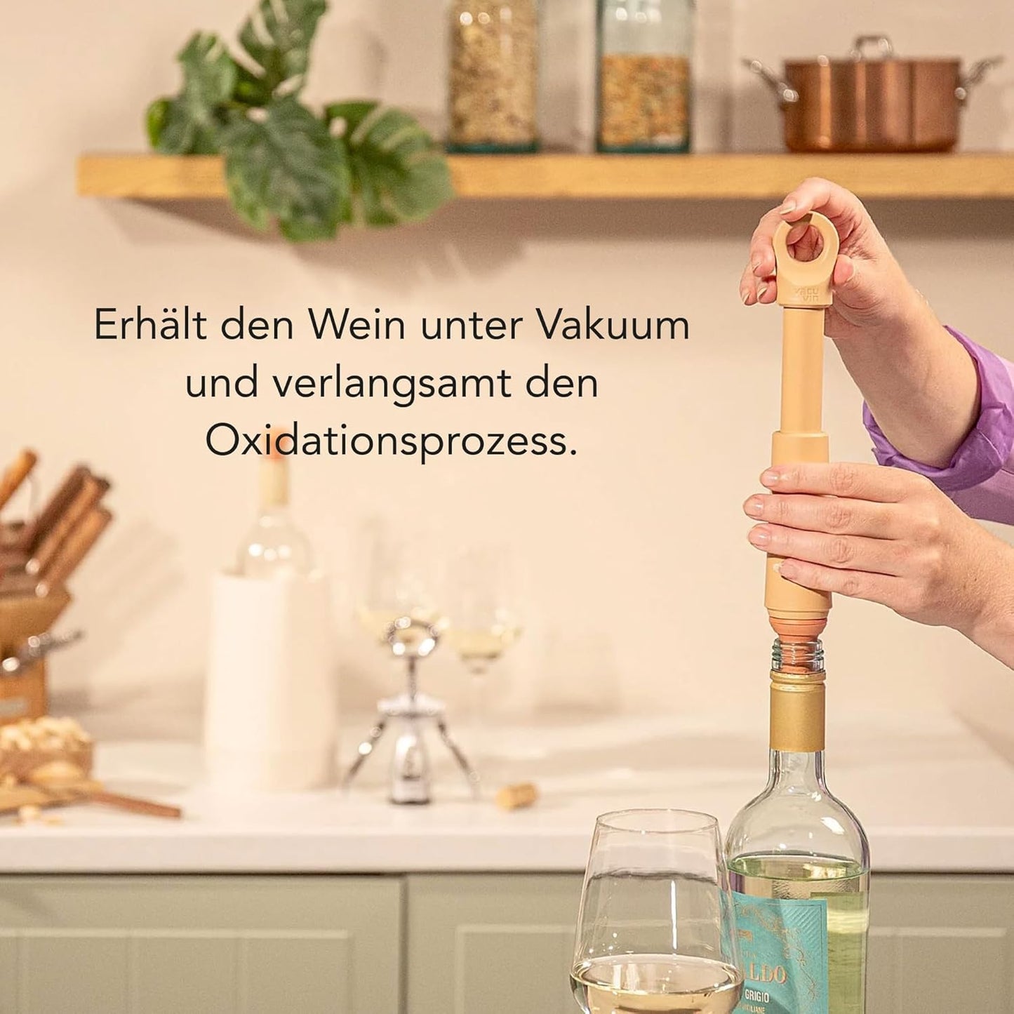 Weinpumpe mit Vakuumverschluss, Terra