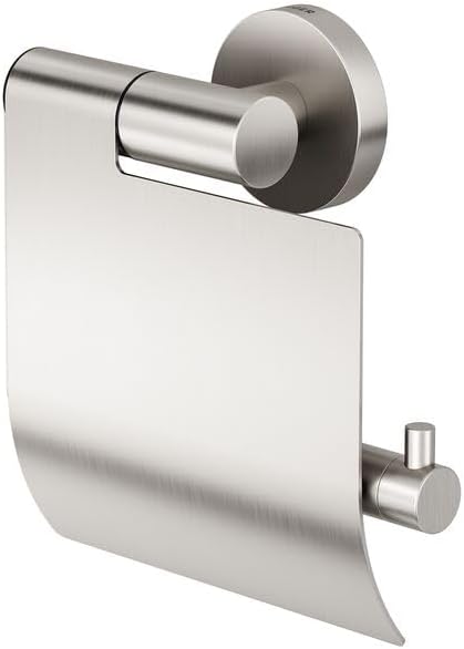 Toilettenpapierhalter Boston, Silber mit Deckel Single