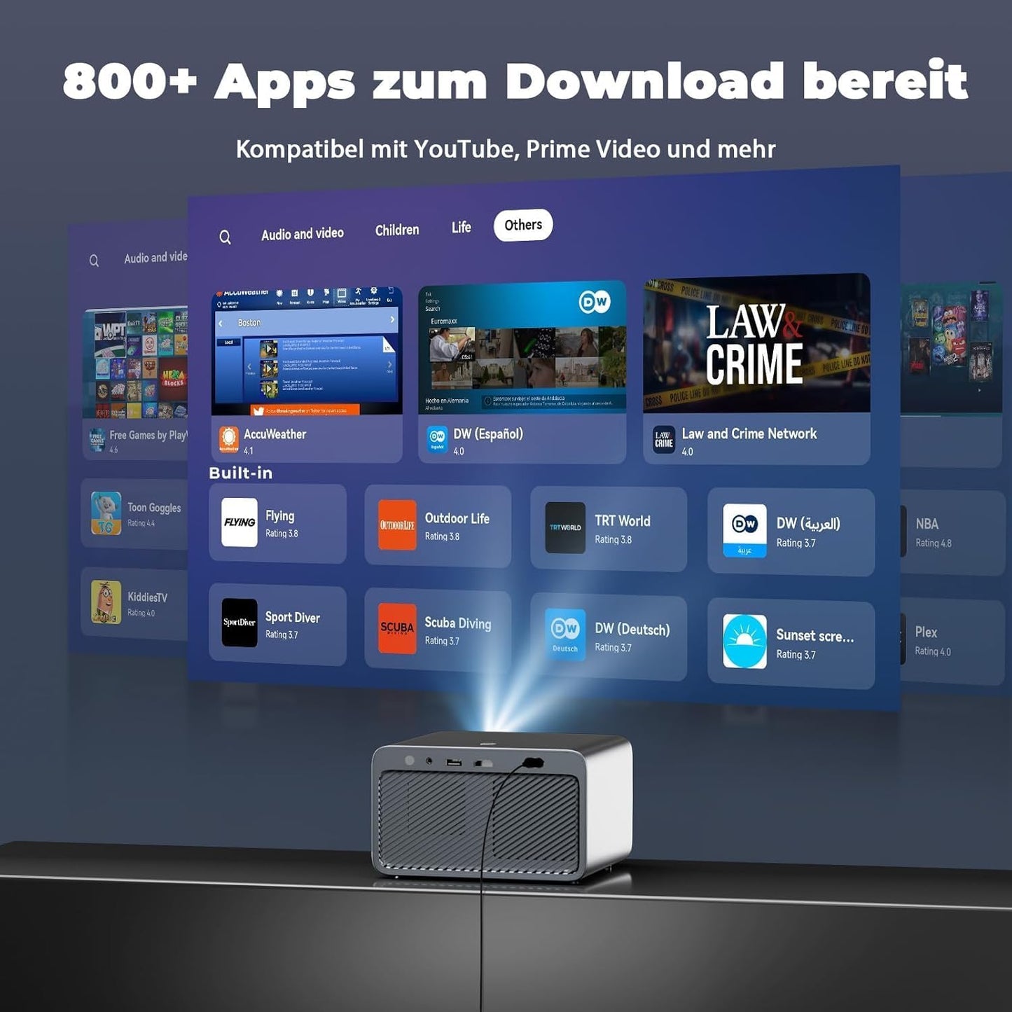 4K Mini-Smart Beamer, M schwarz
