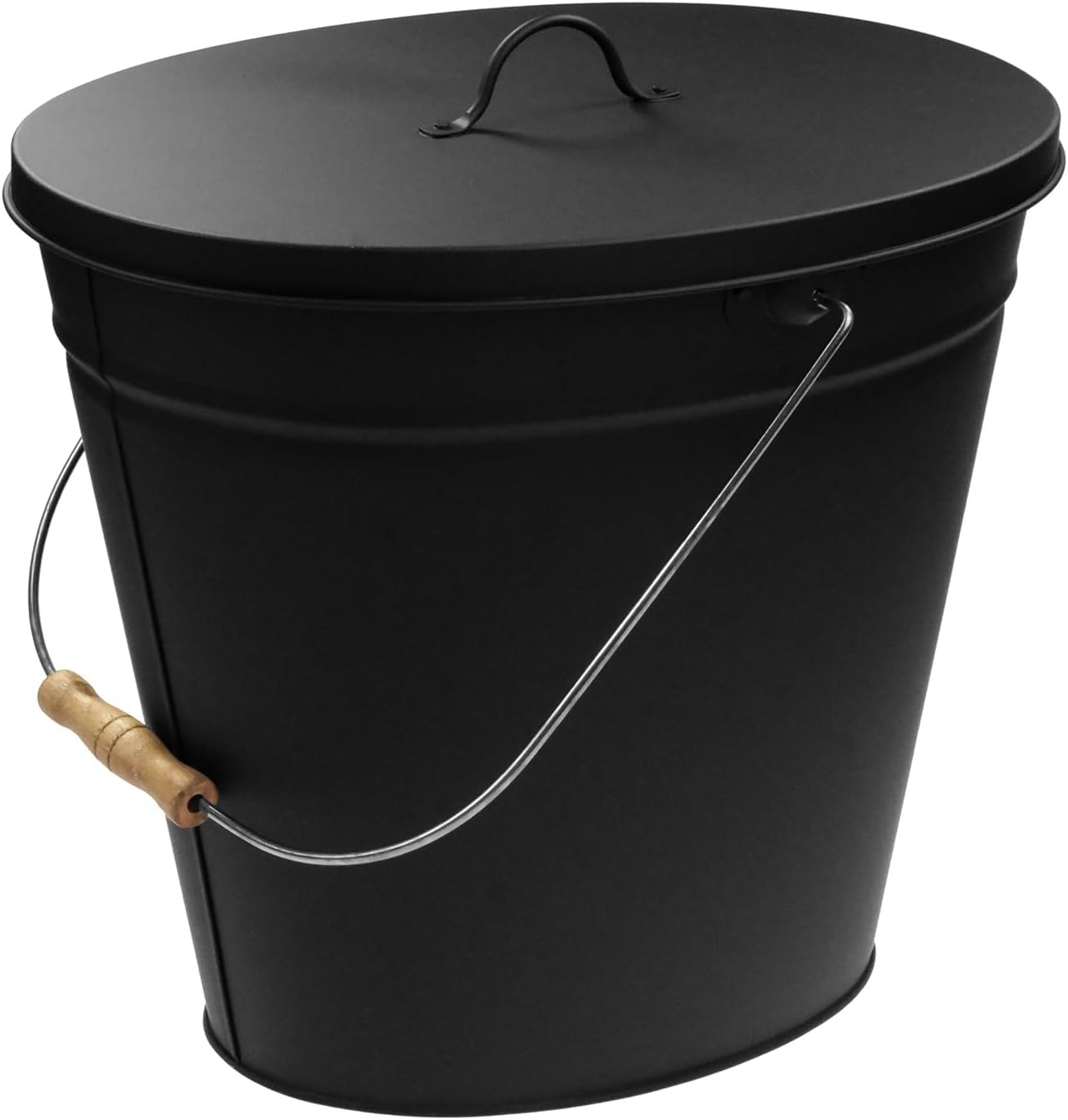 Ascheeimer mit Deckel, 24 Liter