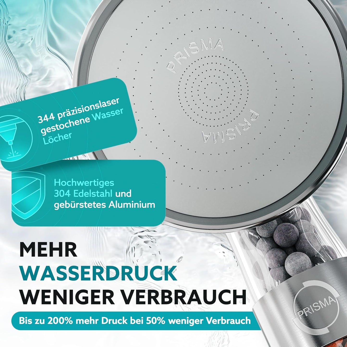 Wassersparender Duschkopf, 1 Stk