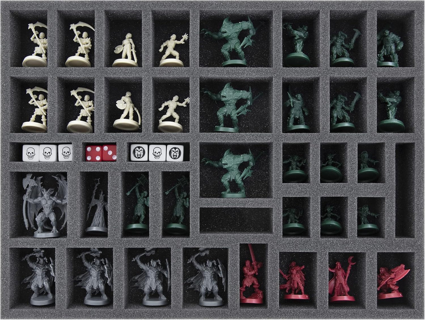 Schaumstoff-Set mit Tokenhalter für HeroQuest Grundspielbox, 294mm x 394mm x 115mm