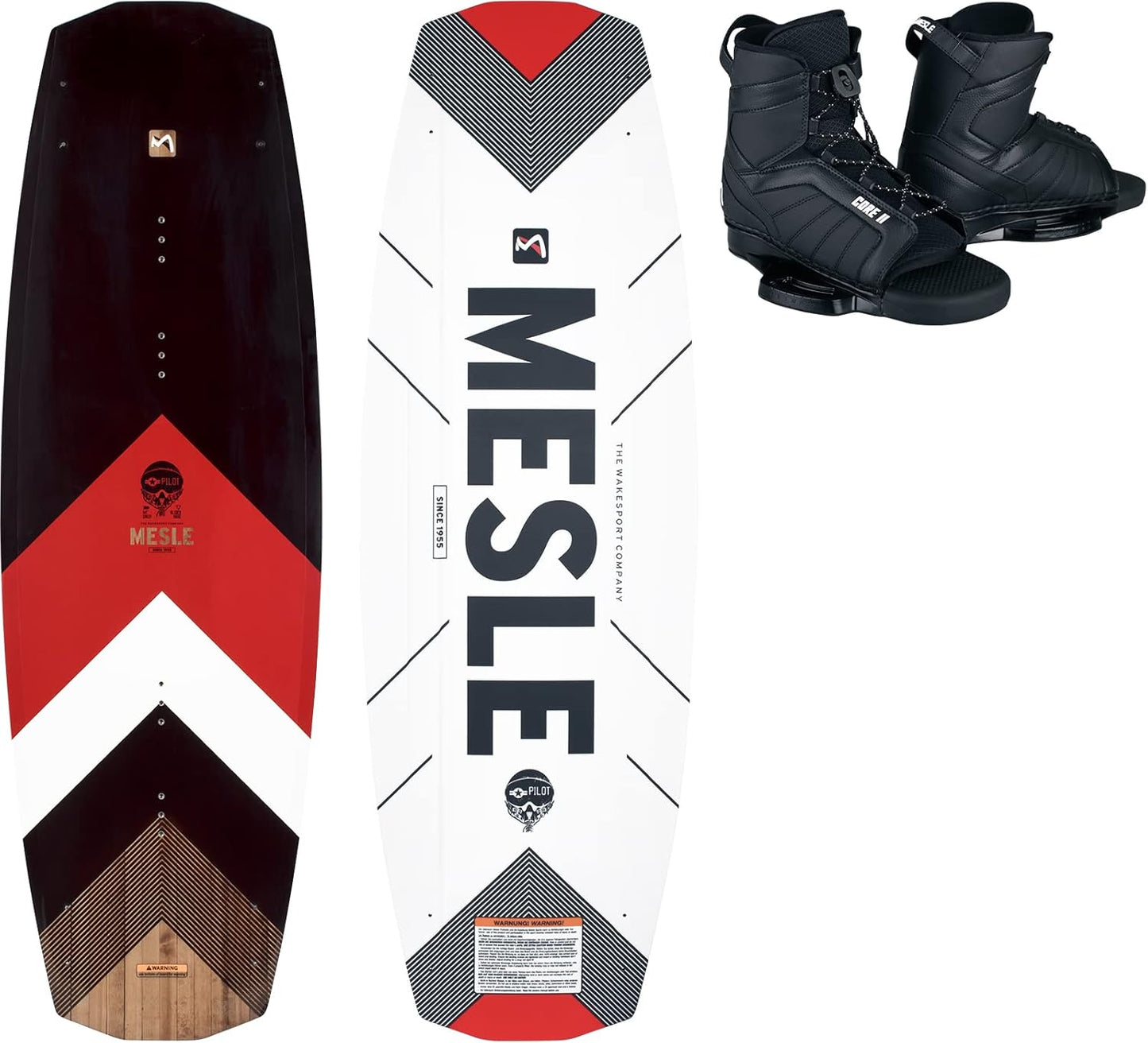 Wakeboard Set Pilot mit Core Bindung (138 cm), 138.0 Zentimeter S/M