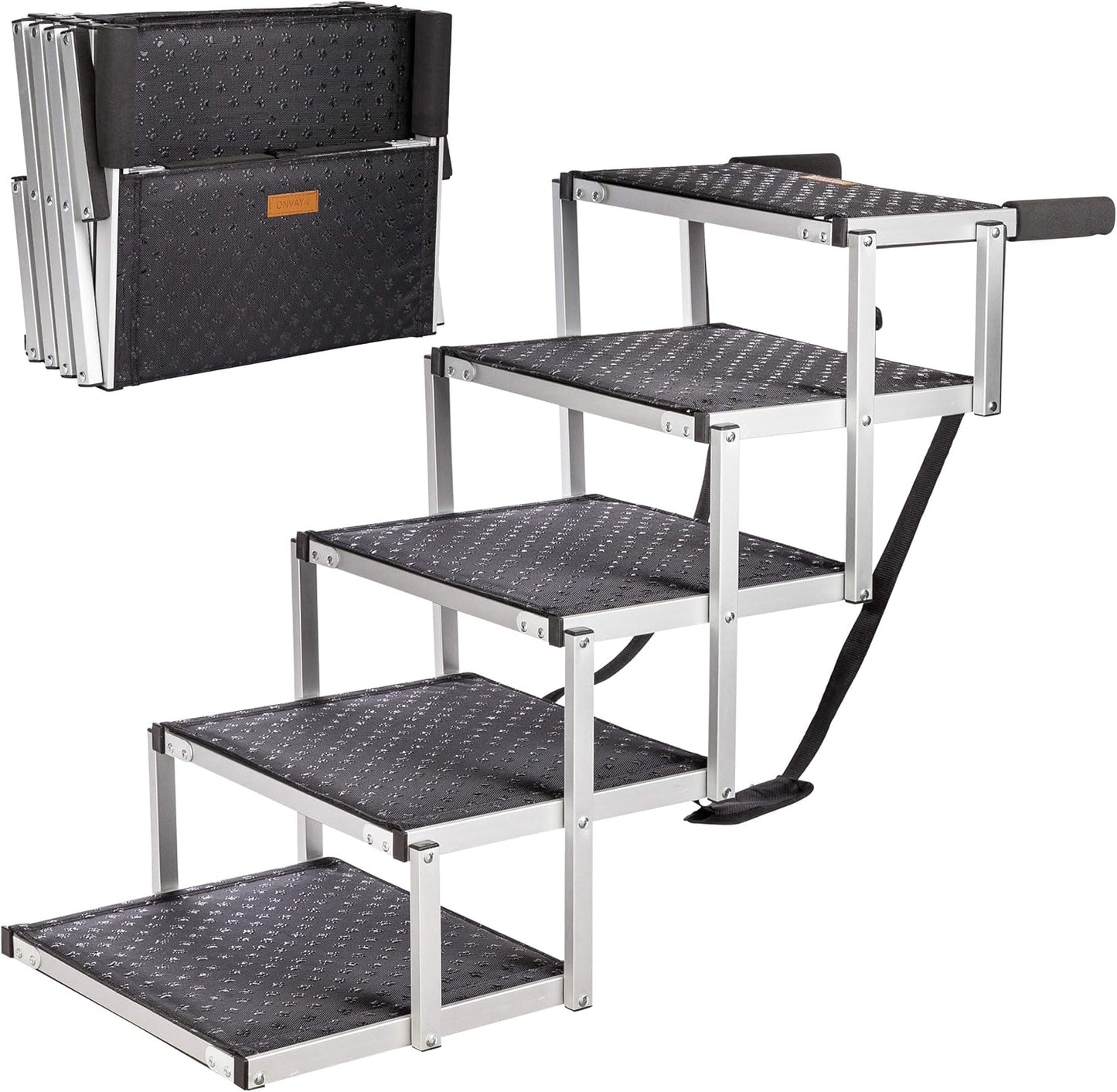 Faltbare Hundetreppe mit 6 Stufen bis 60 kg, 6 Stufen
