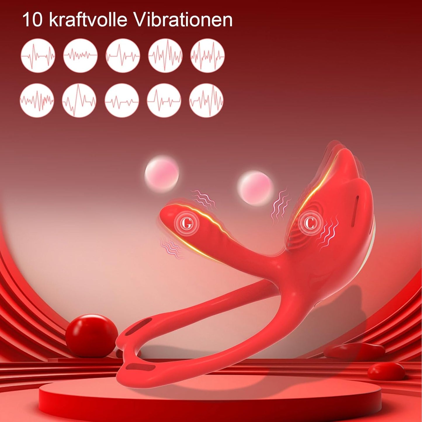 APP-gesteuerter Schmetterlingsvibrator mit 9 Modi und Fernbedienung