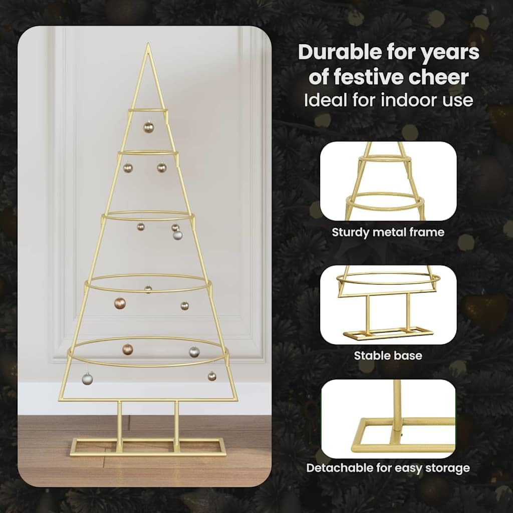 Minimalistischer Weihnachtsbaum, 90 cm Gold