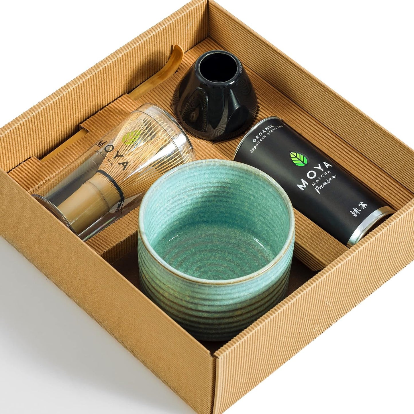 Matcha Tee-Zubereitungsset (5-teilig), 5-teiliges Premium Matcha Set grüner Schale