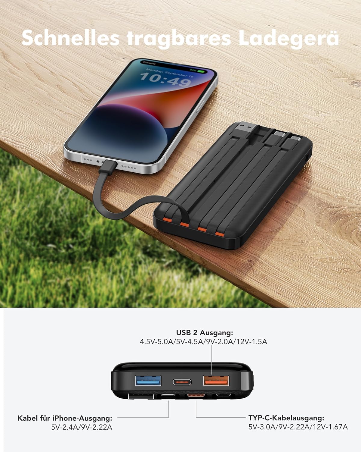 Powerbank C2065, 20000mAh|Schwarz