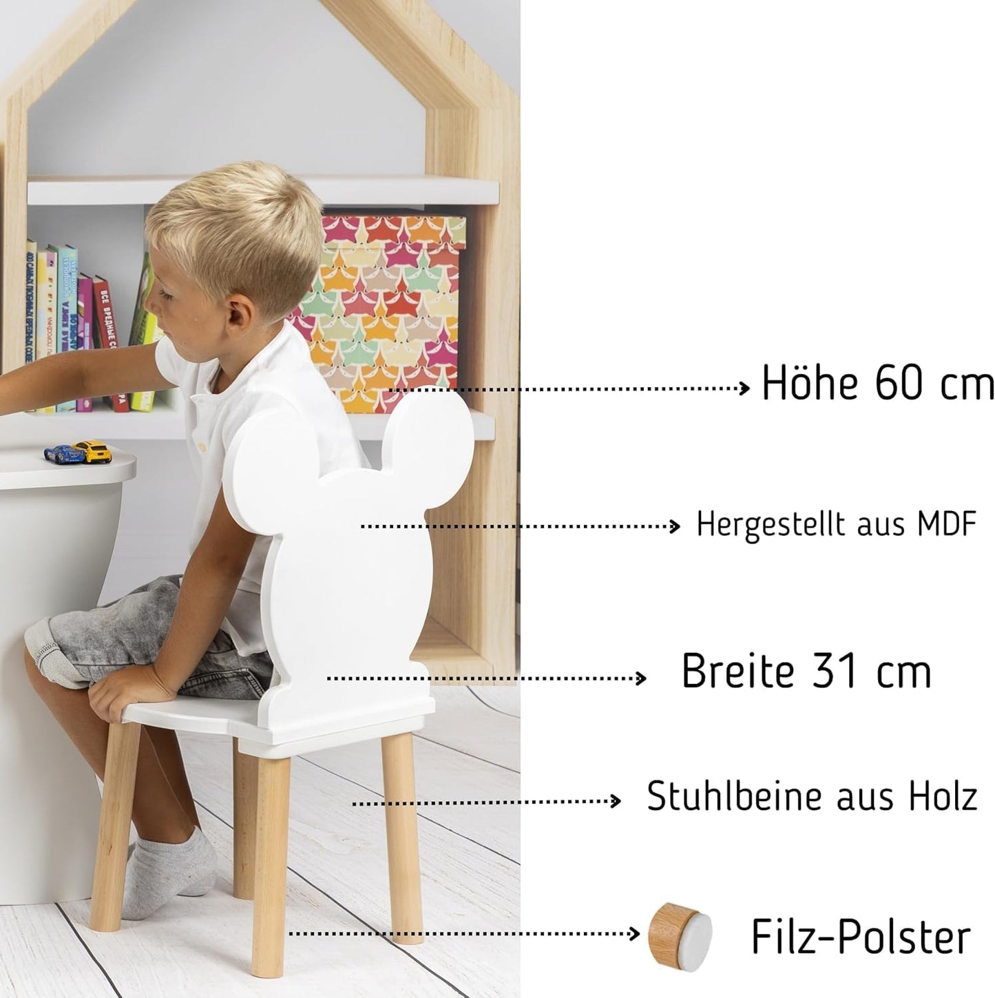 Kindertisch & Stuhl Set, 50 x 70 x 47 cm Kids Table And Chair Set