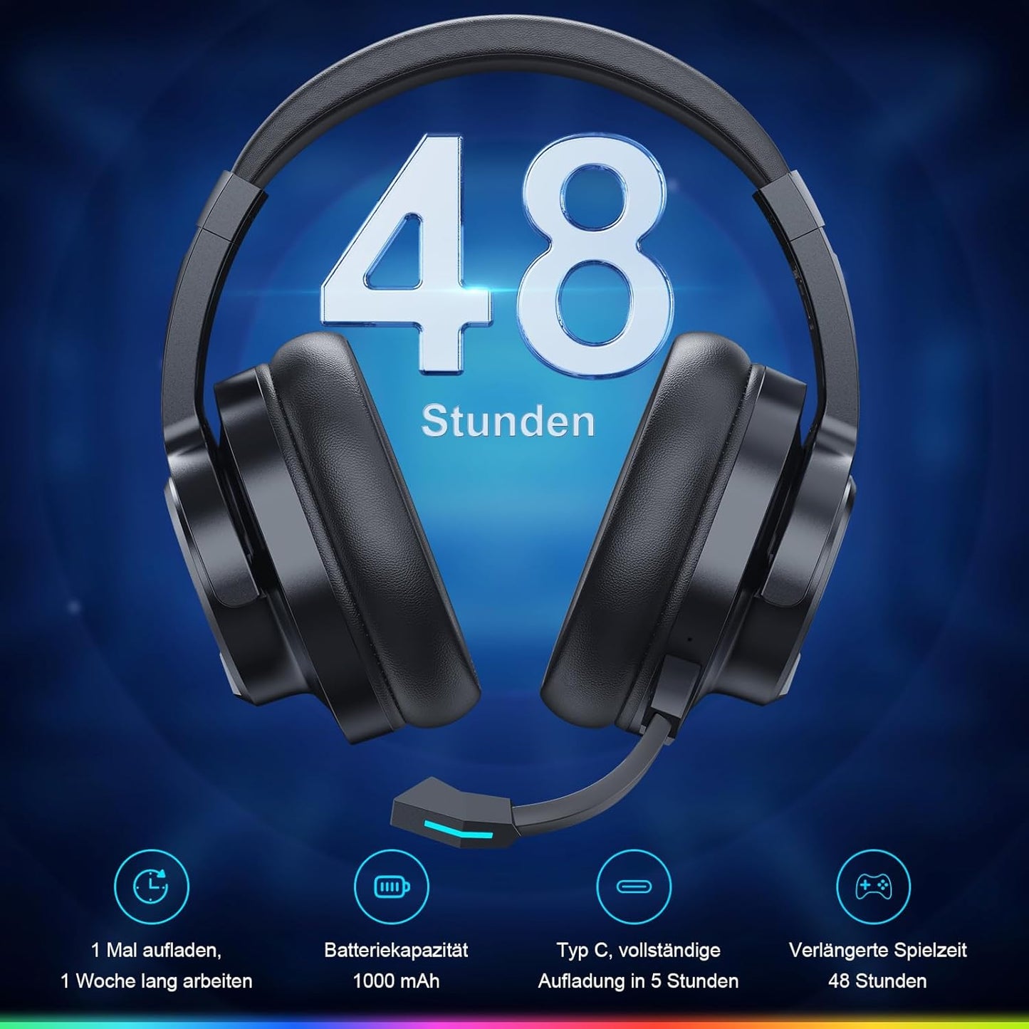 PG3 Gaming Headset, Russschwarz