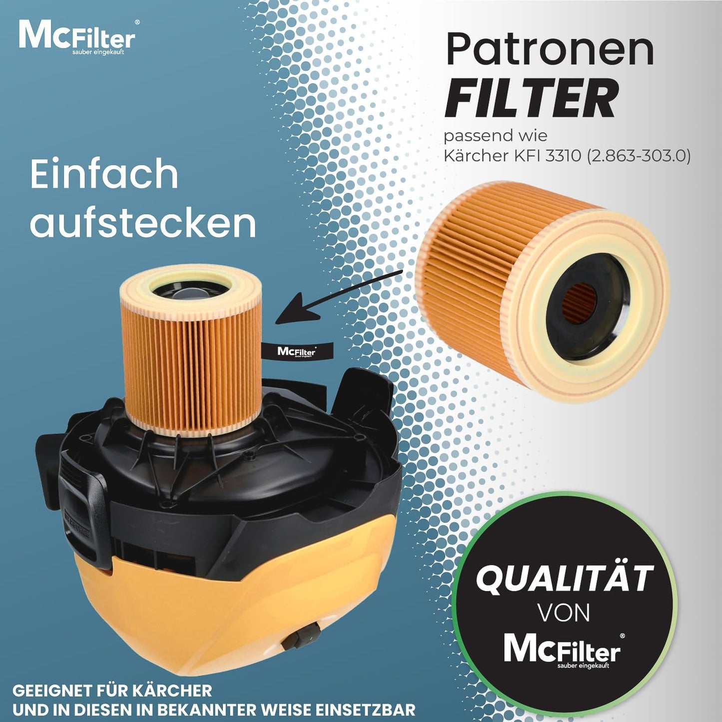 11-teiliges Staubsaugerbeutel-Set für Kärcher WD2/MV2, 10 Beutel + 1 Filter WD 2, MV 2
