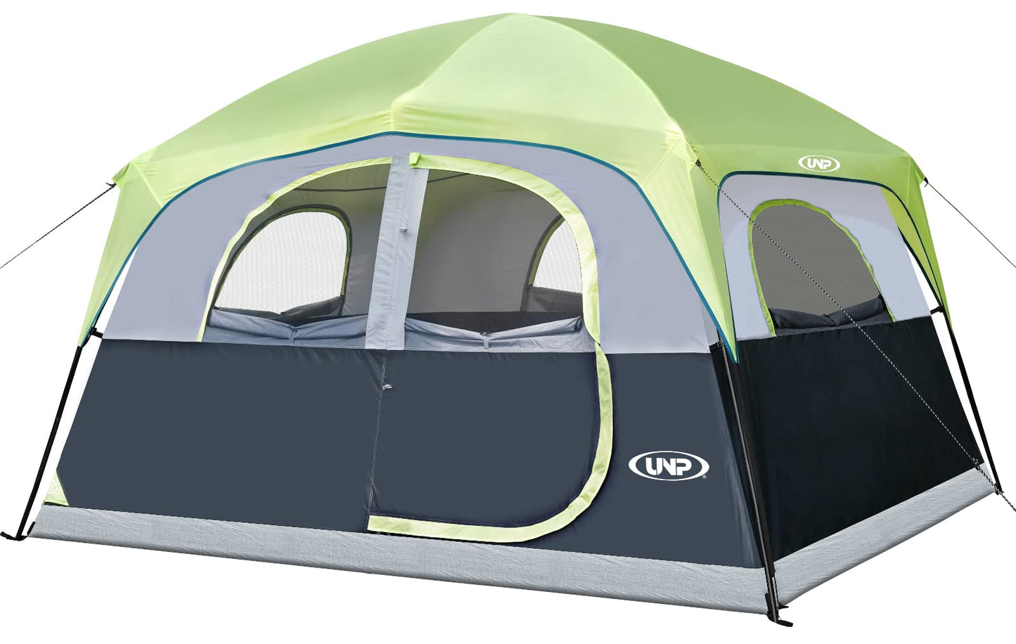 Familien-Campingzelt für 6 Personen, wasserdicht, NeongrüN