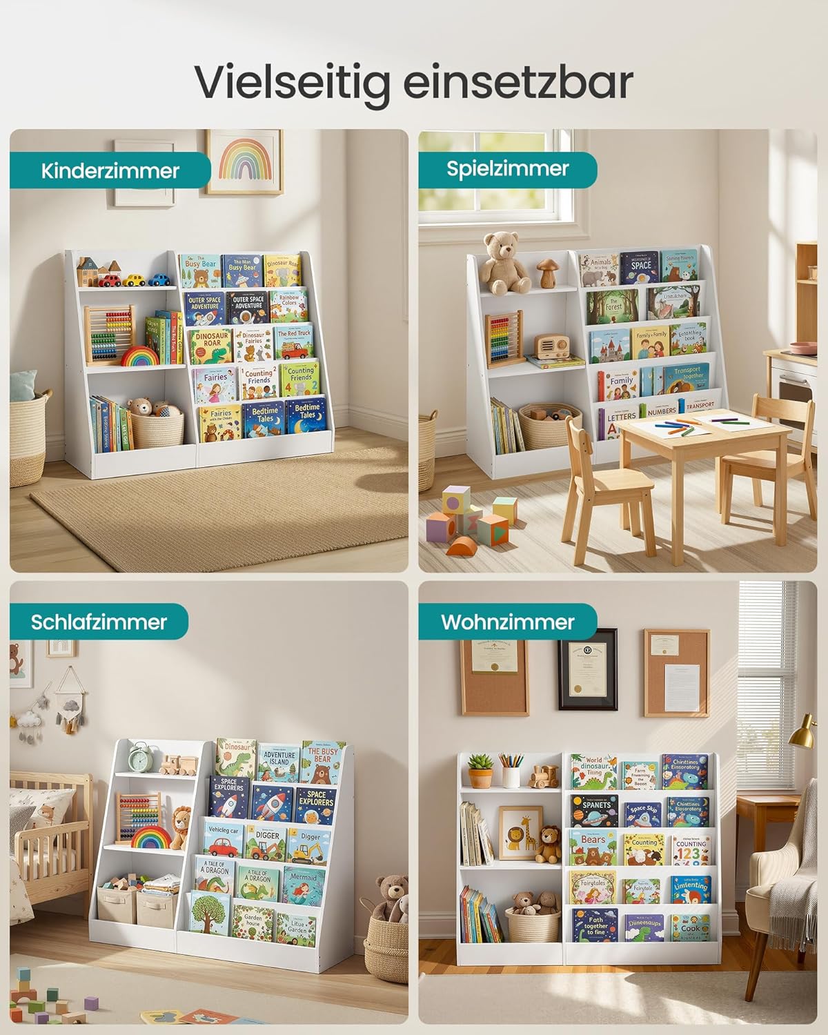 Custos Kollektion Bücher- und Spielzeugregal mit 5 Ebenen, 103,6B x 80H cm